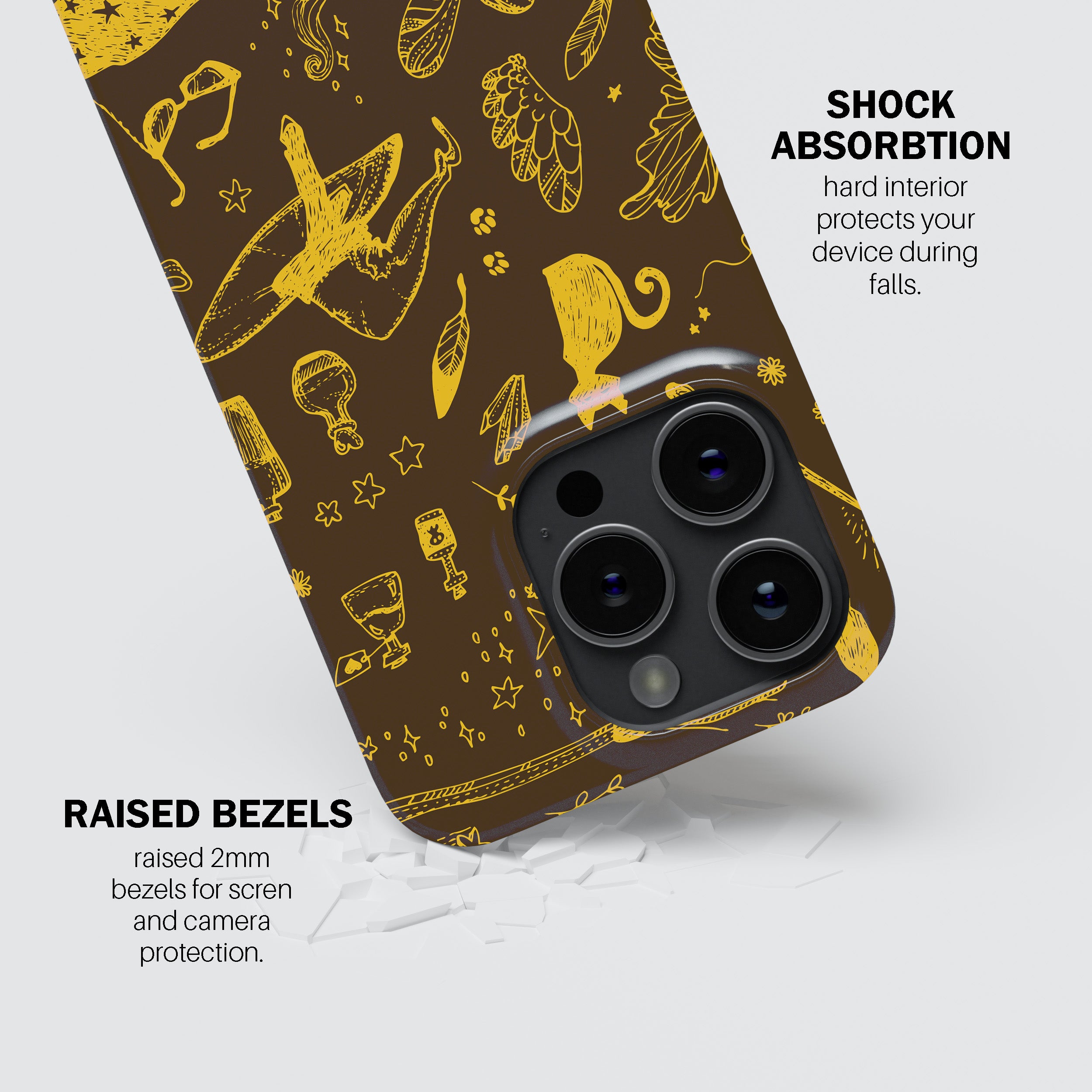 Golden Nature Sketch Phone Cover