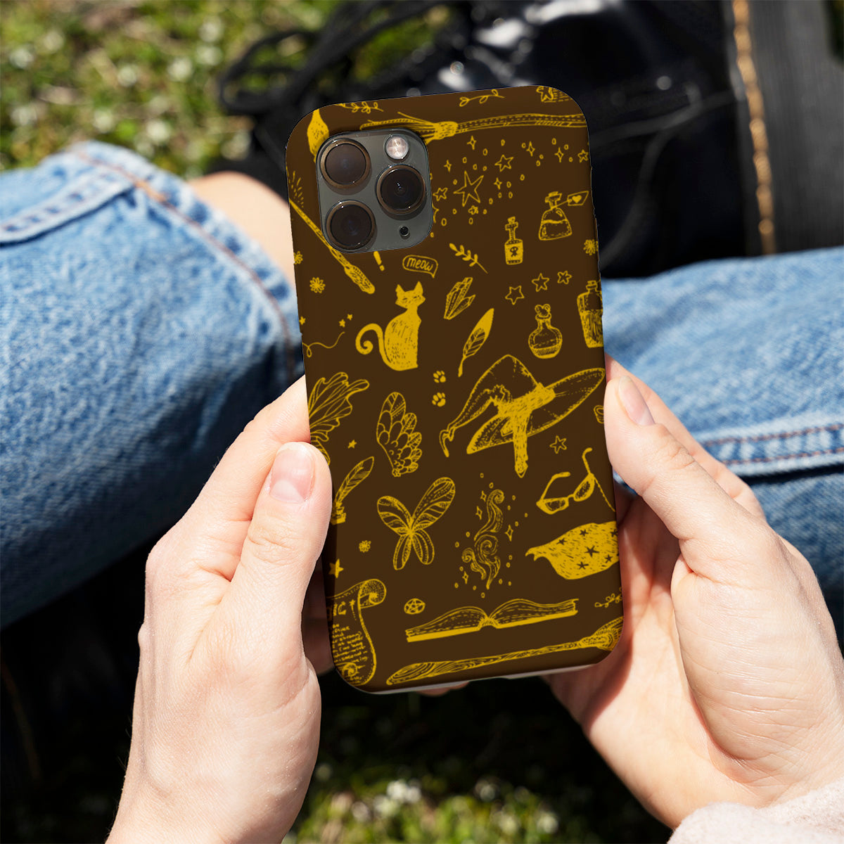 Golden Nature Sketch Phone Cover