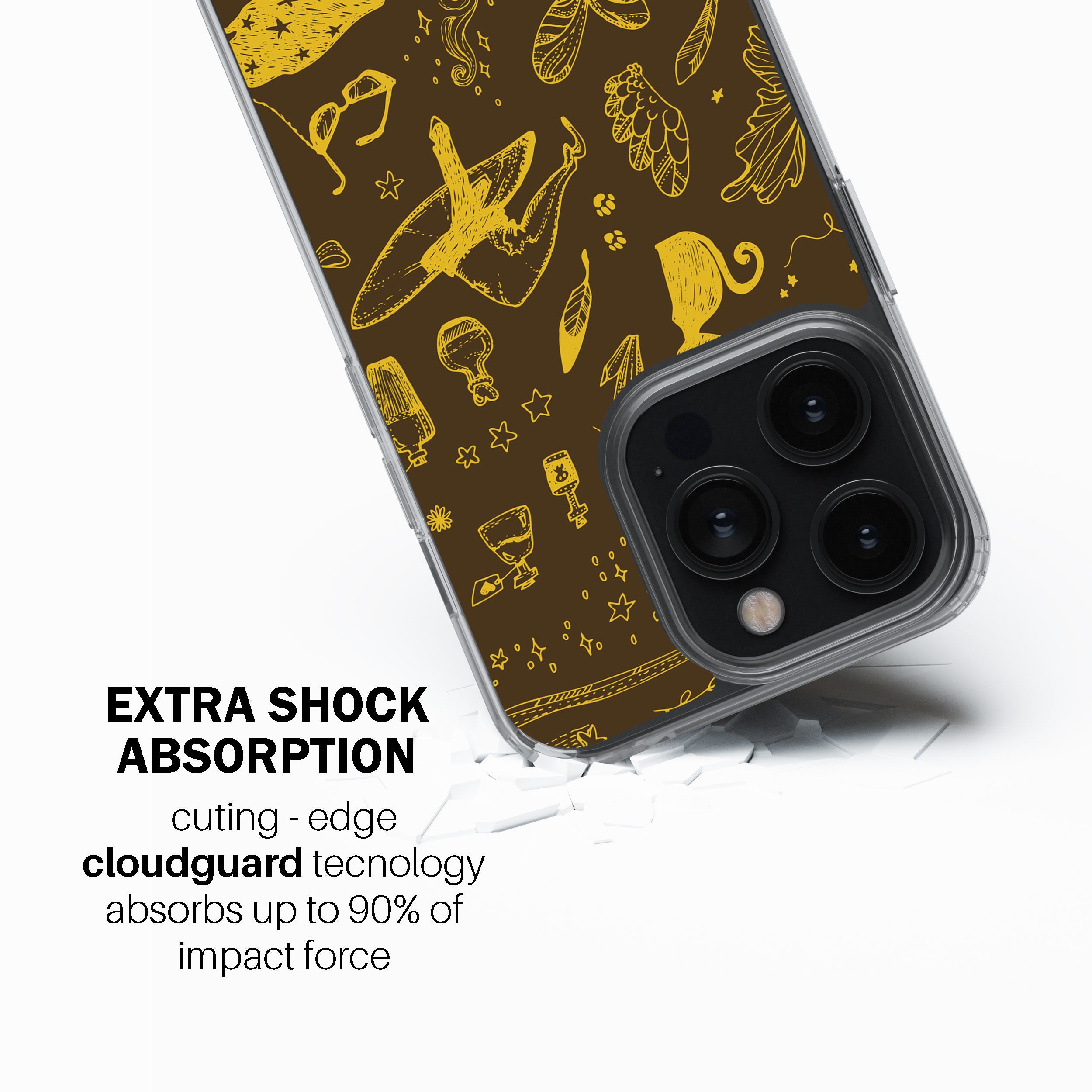 Golden Nature Sketch Phone Cover