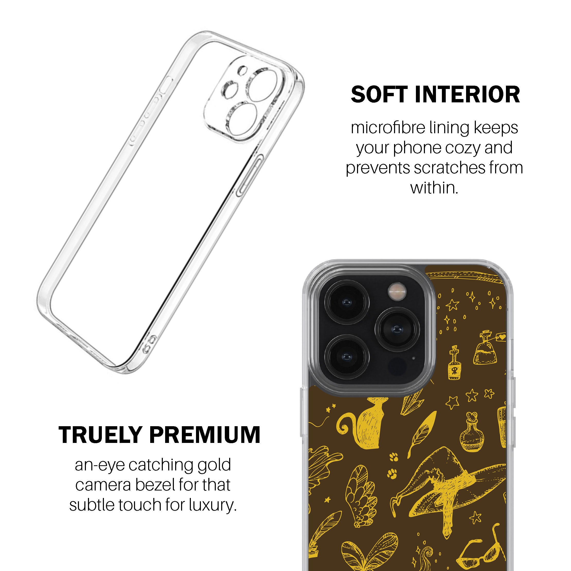 Golden Nature Sketch Phone Cover