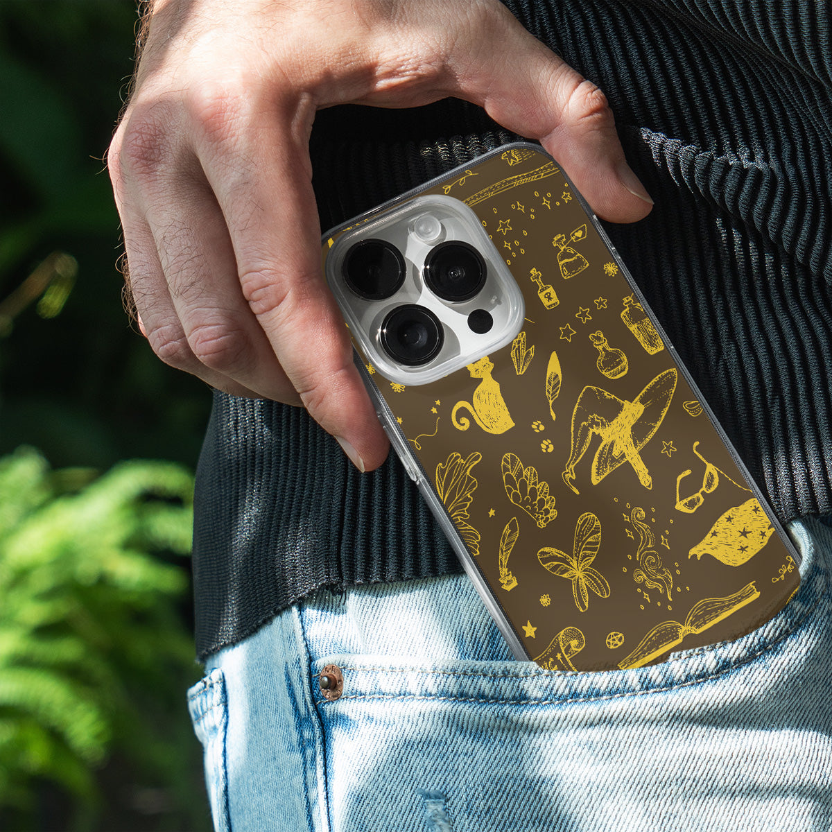 Golden Nature Sketch Phone Cover