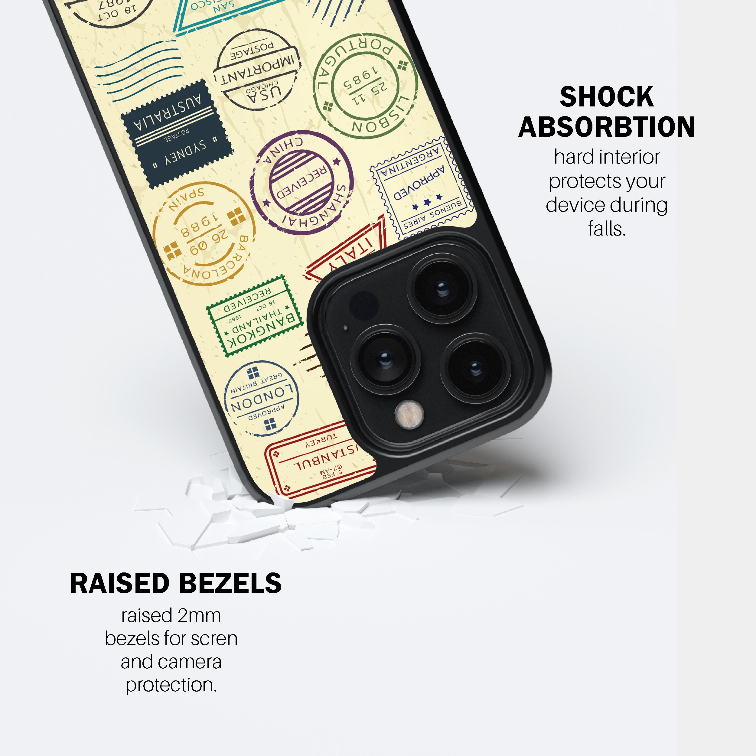 Travel Stamps Phone Cover