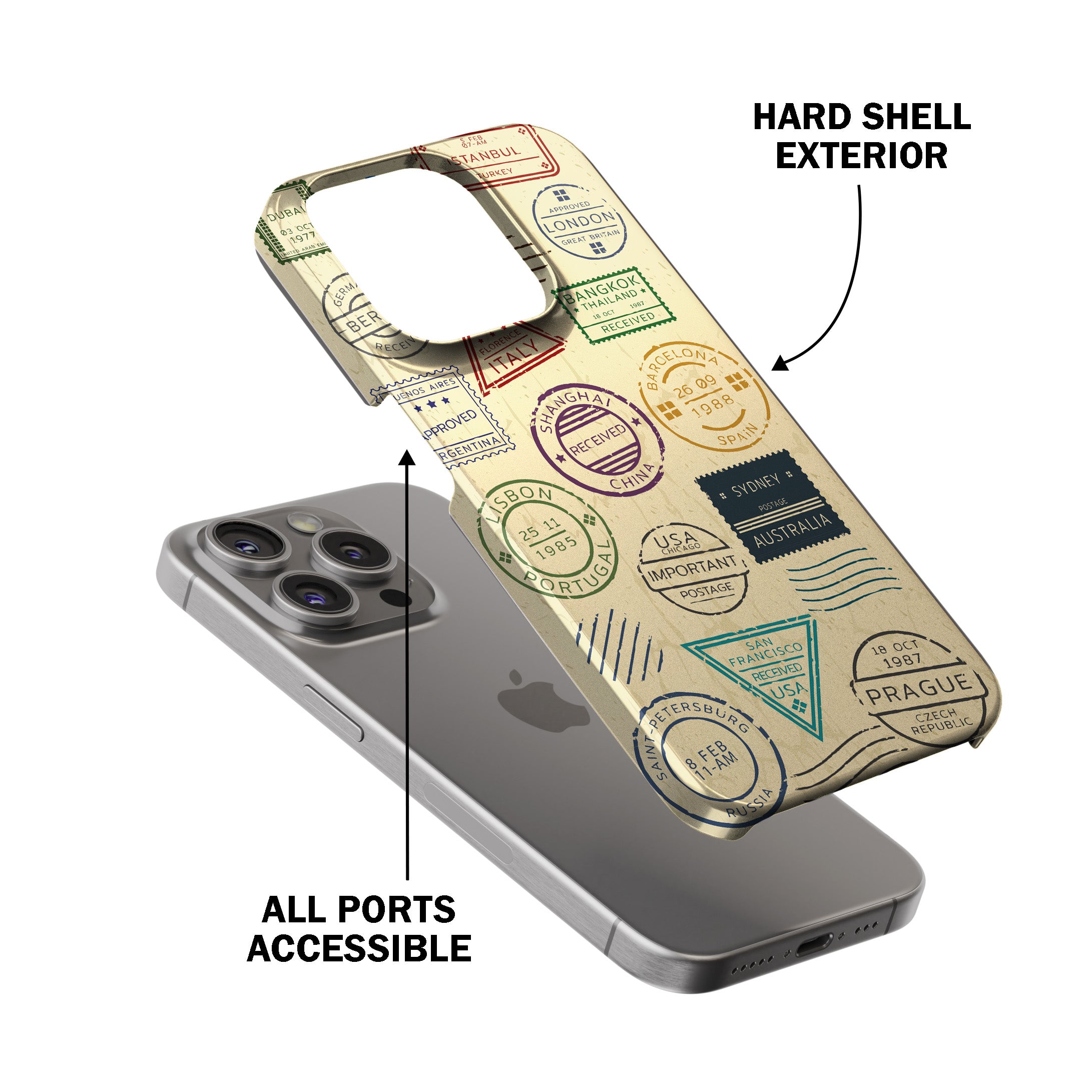 Travel Stamps Phone Cover