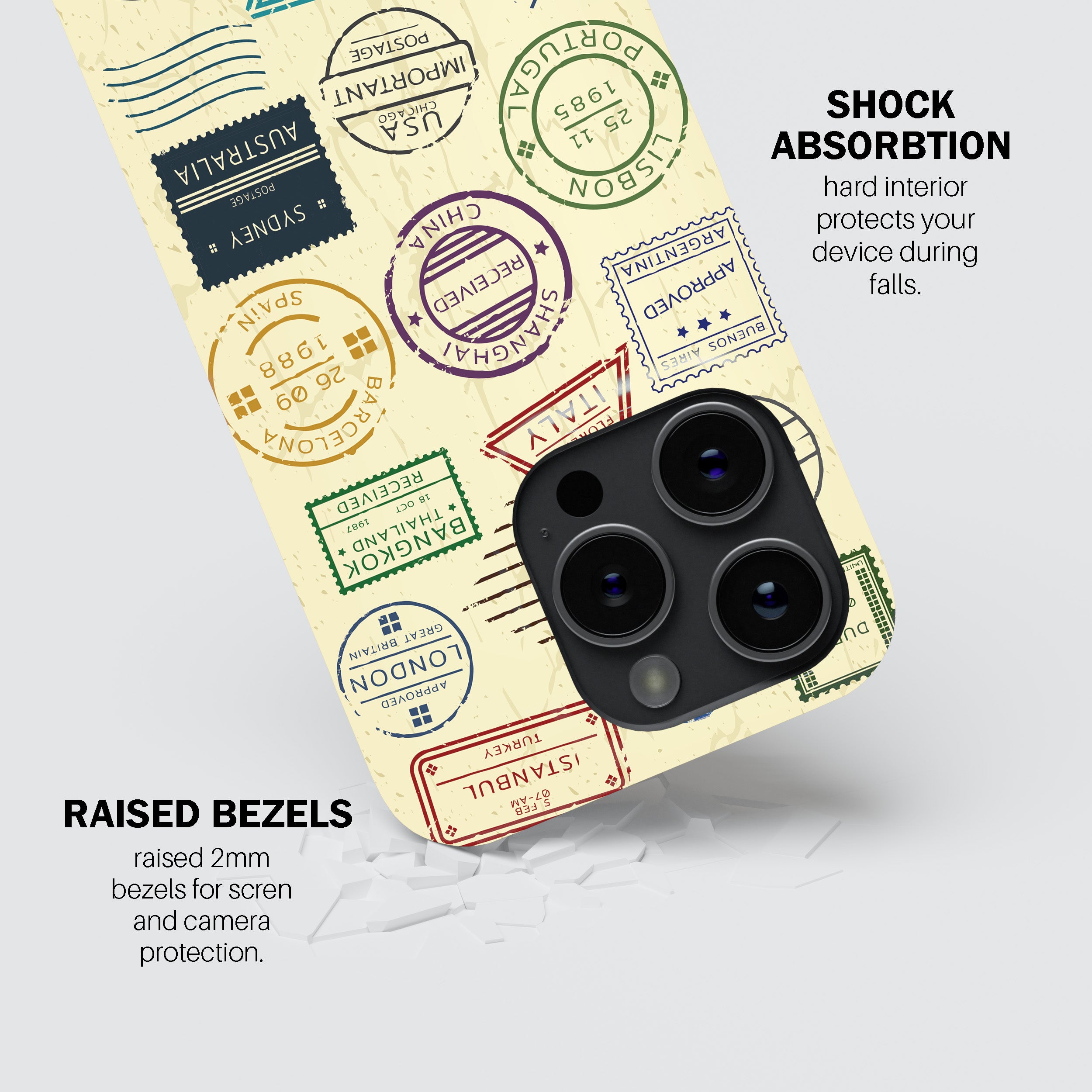 Travel Stamps Phone Cover