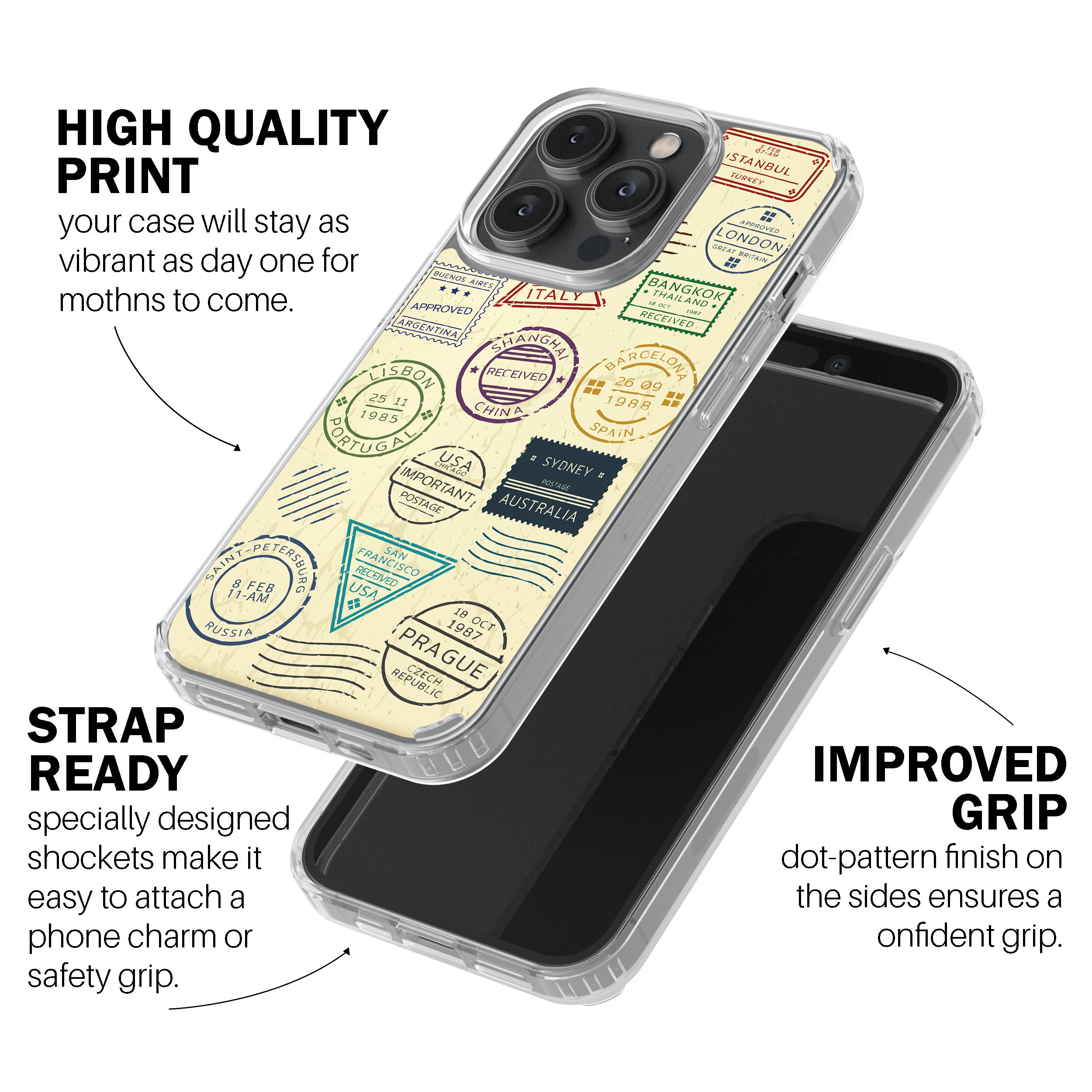 Travel Stamps Phone Cover