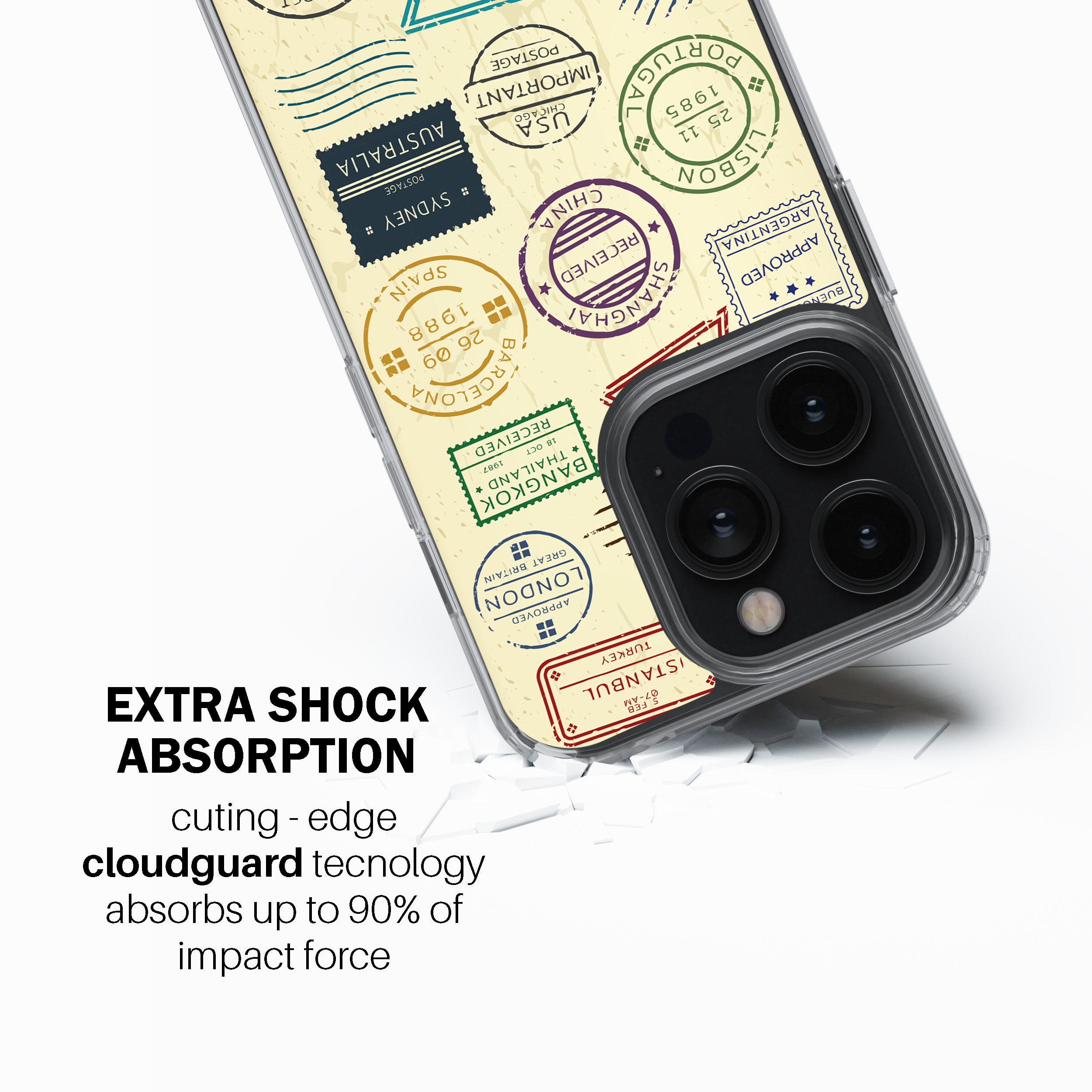 Travel Stamps Phone Cover