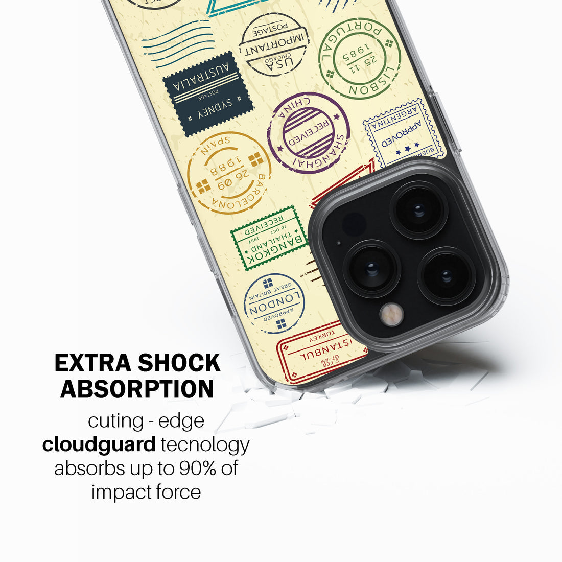 Travel Stamps Phone Cover