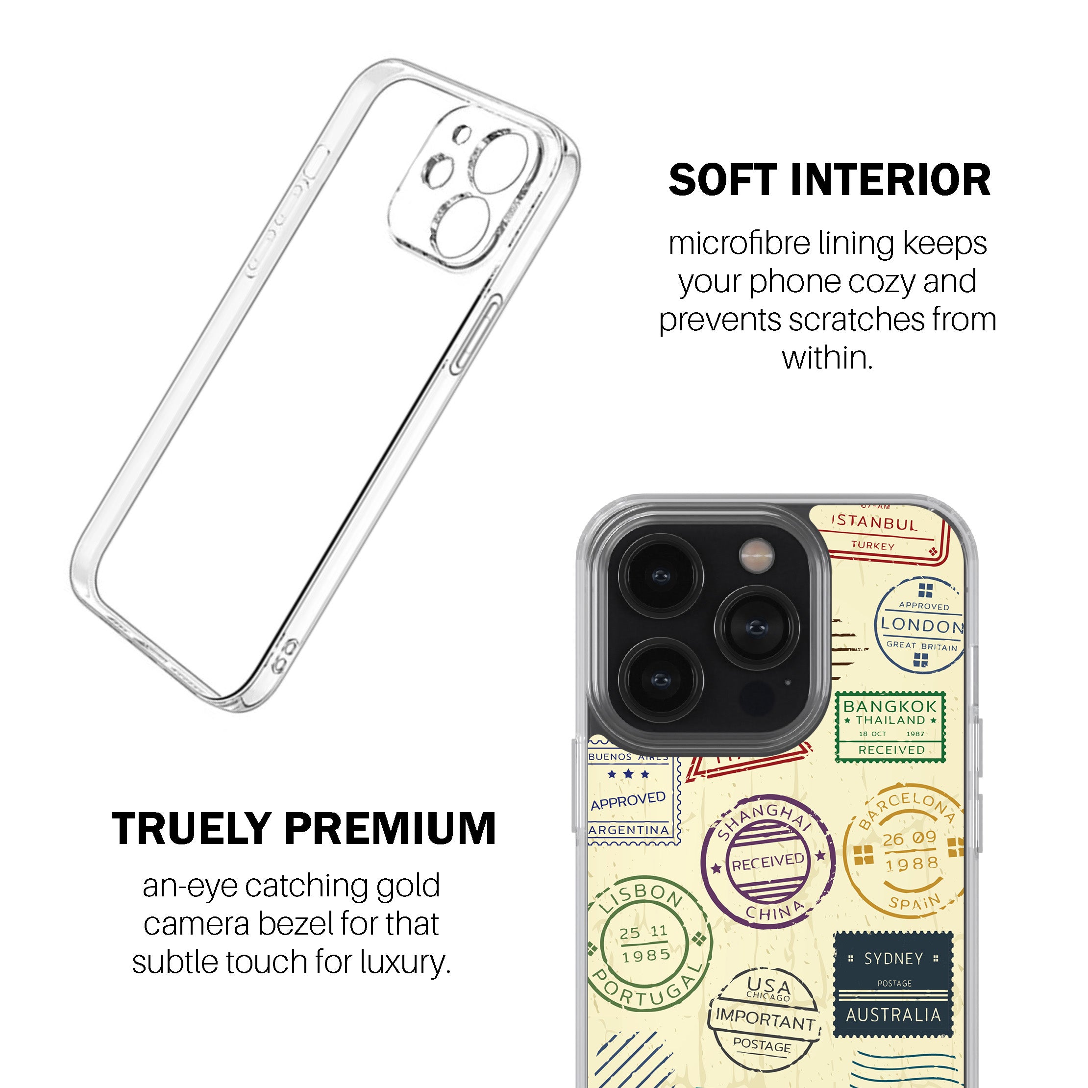 Travel Stamps Phone Cover