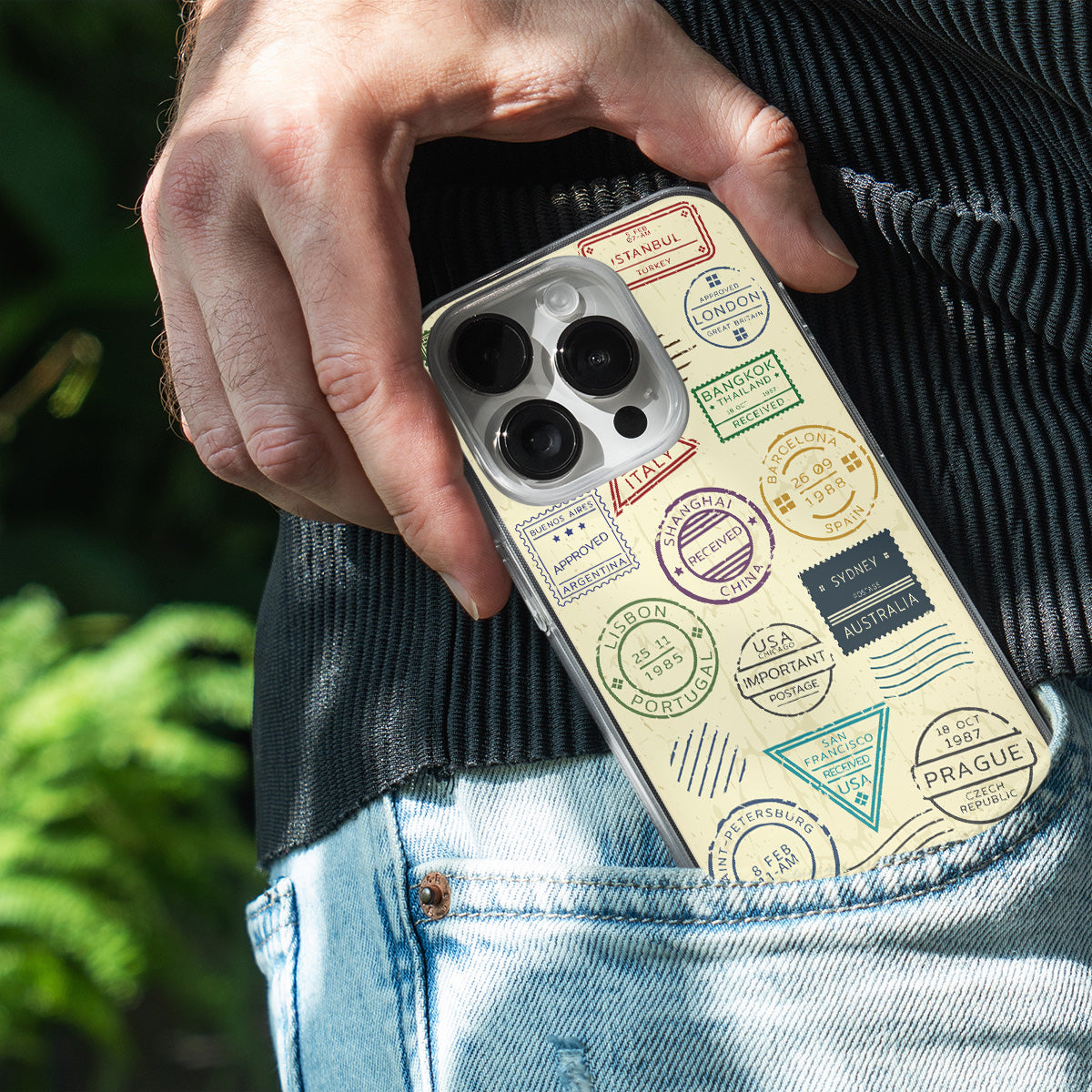 Travel Stamps Phone Cover