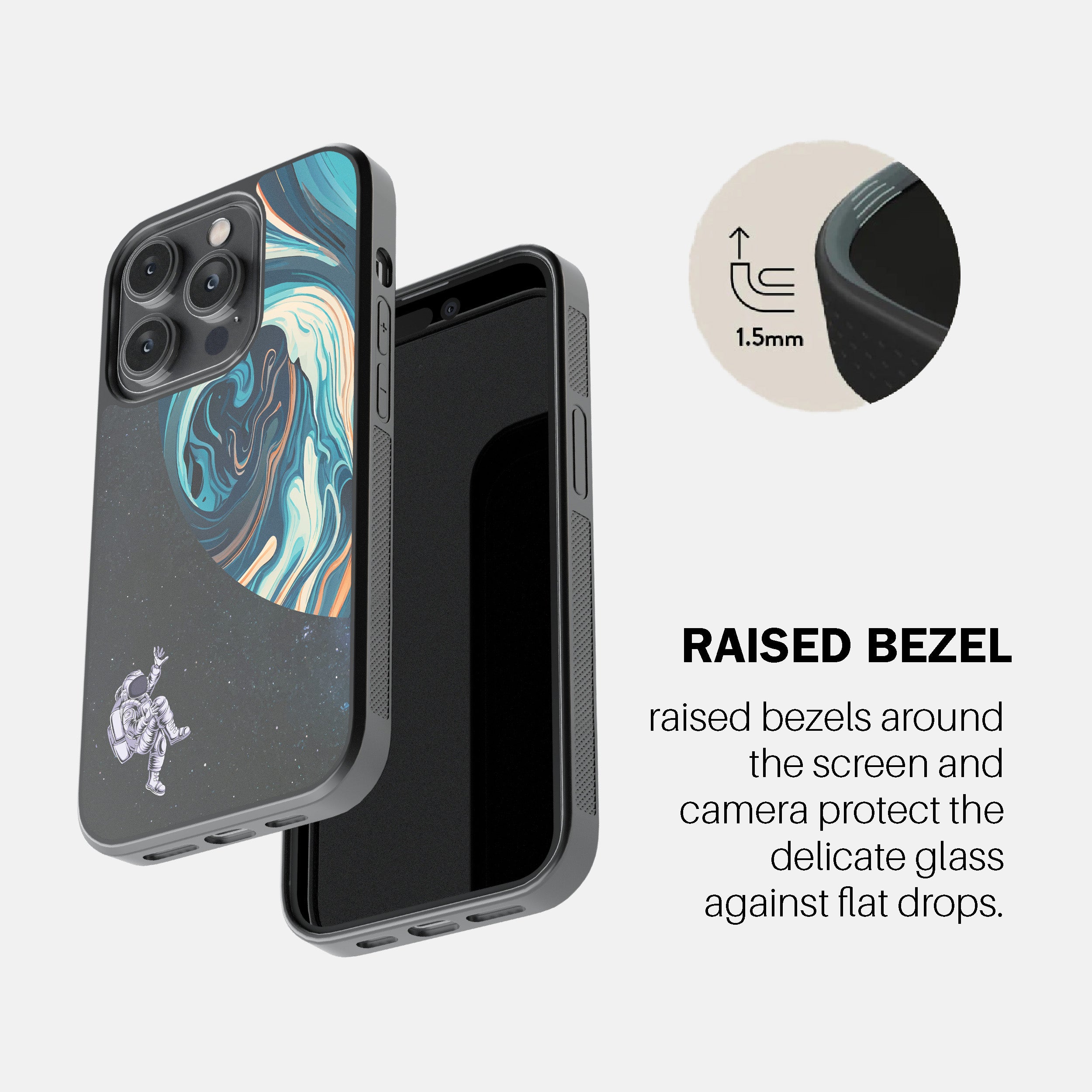 Astronaut And Space Swirl – Phone Cover