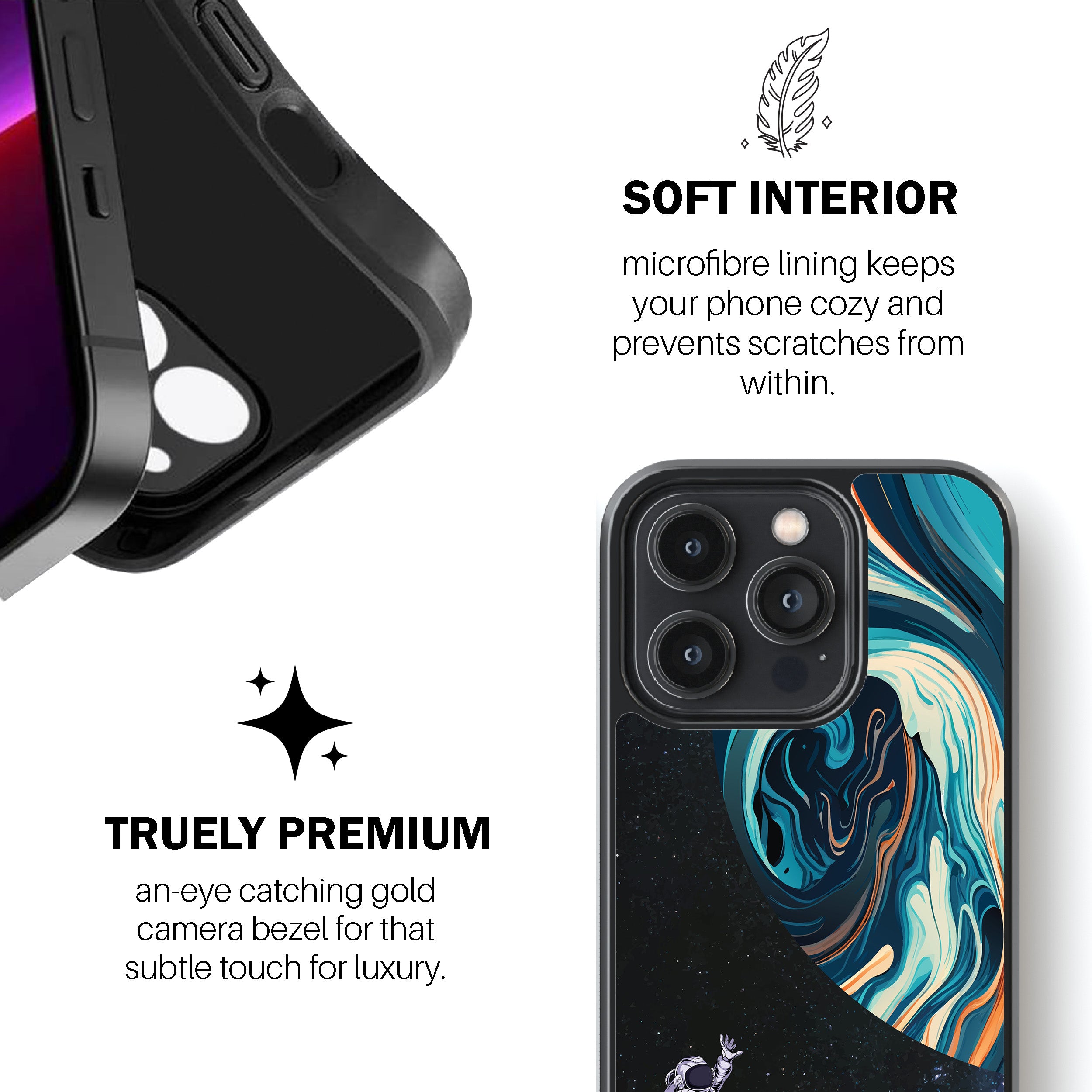 Astronaut And Space Swirl – Phone Cover