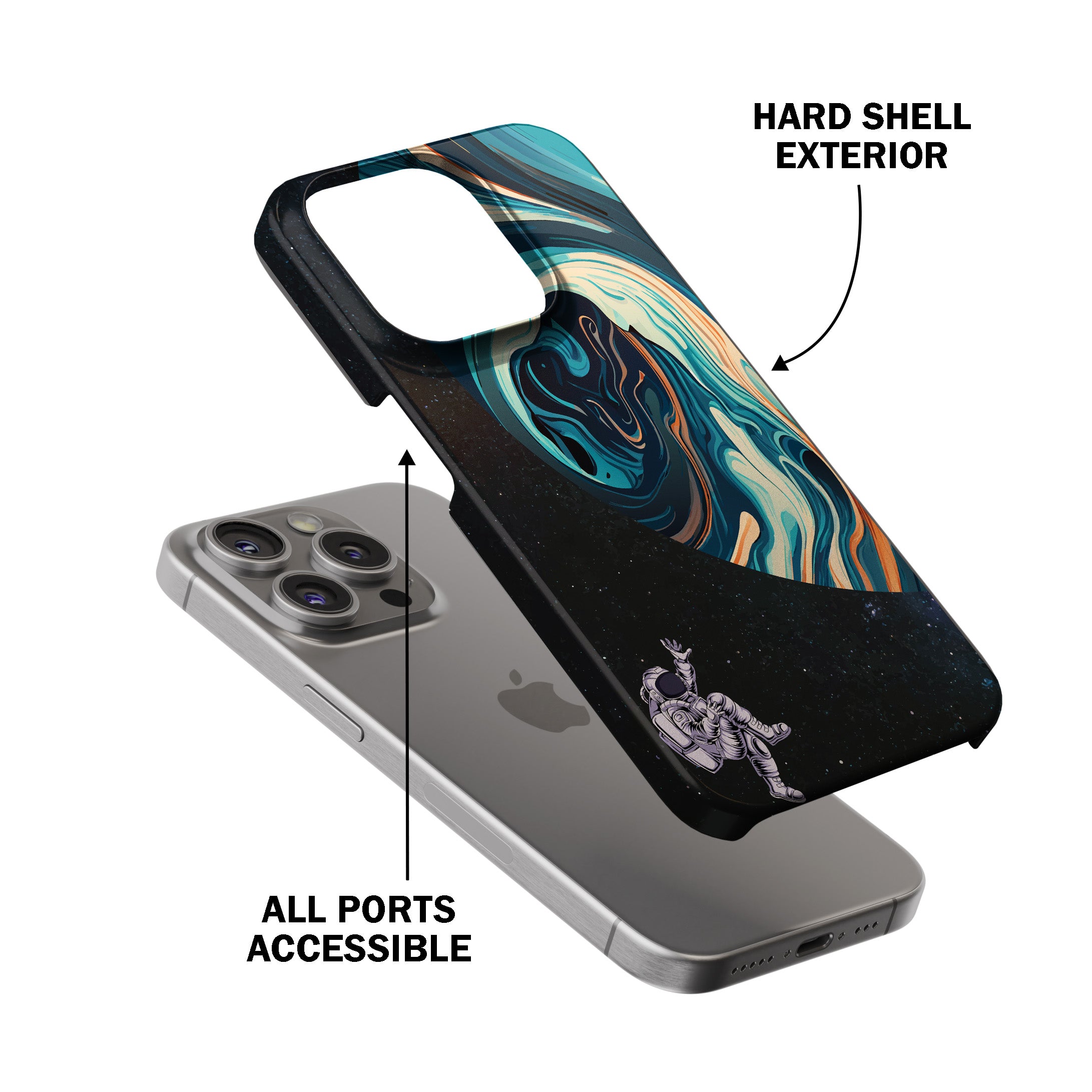 Astronaut And Space Swirl – Phone Cover