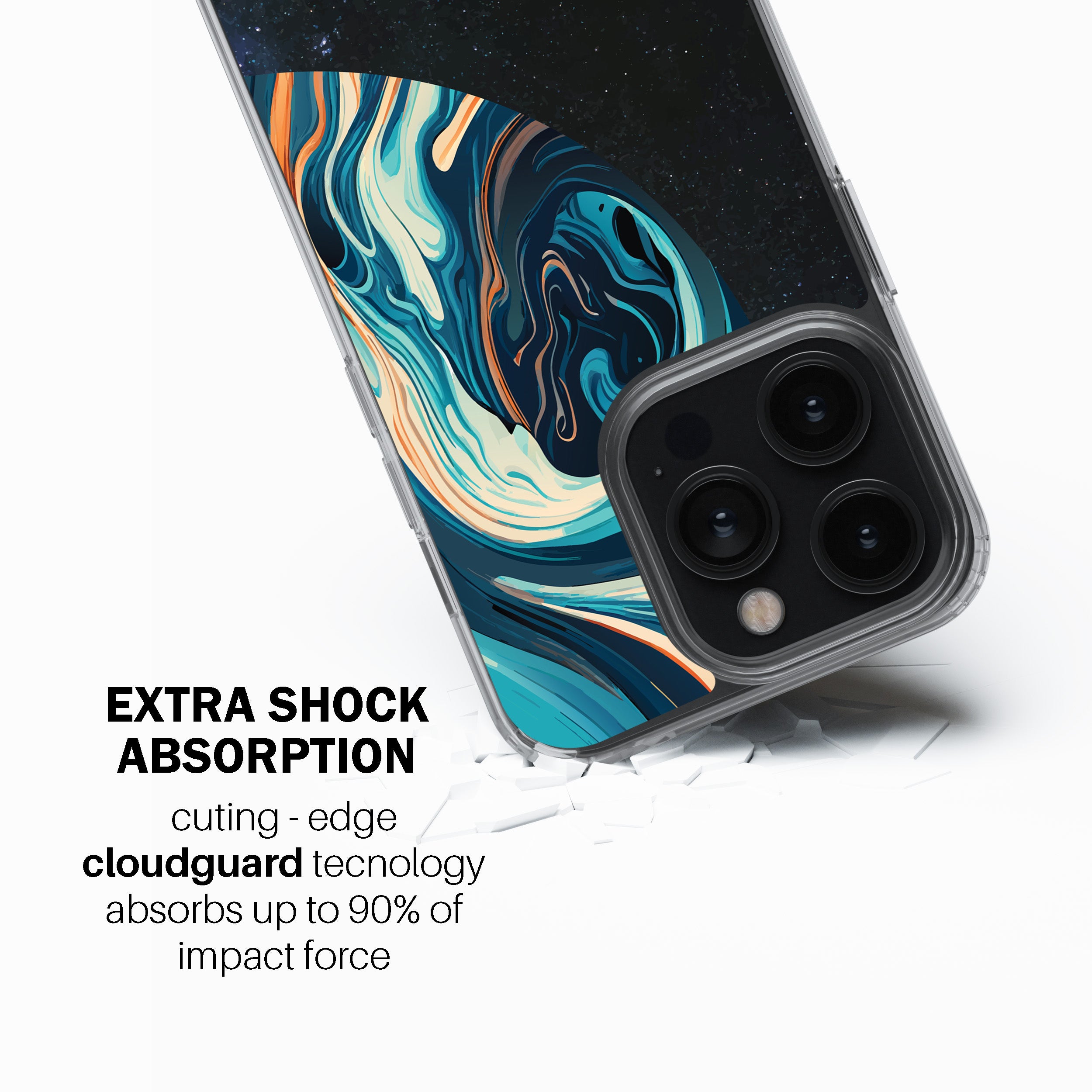 Astronaut And Space Swirl – Phone Cover