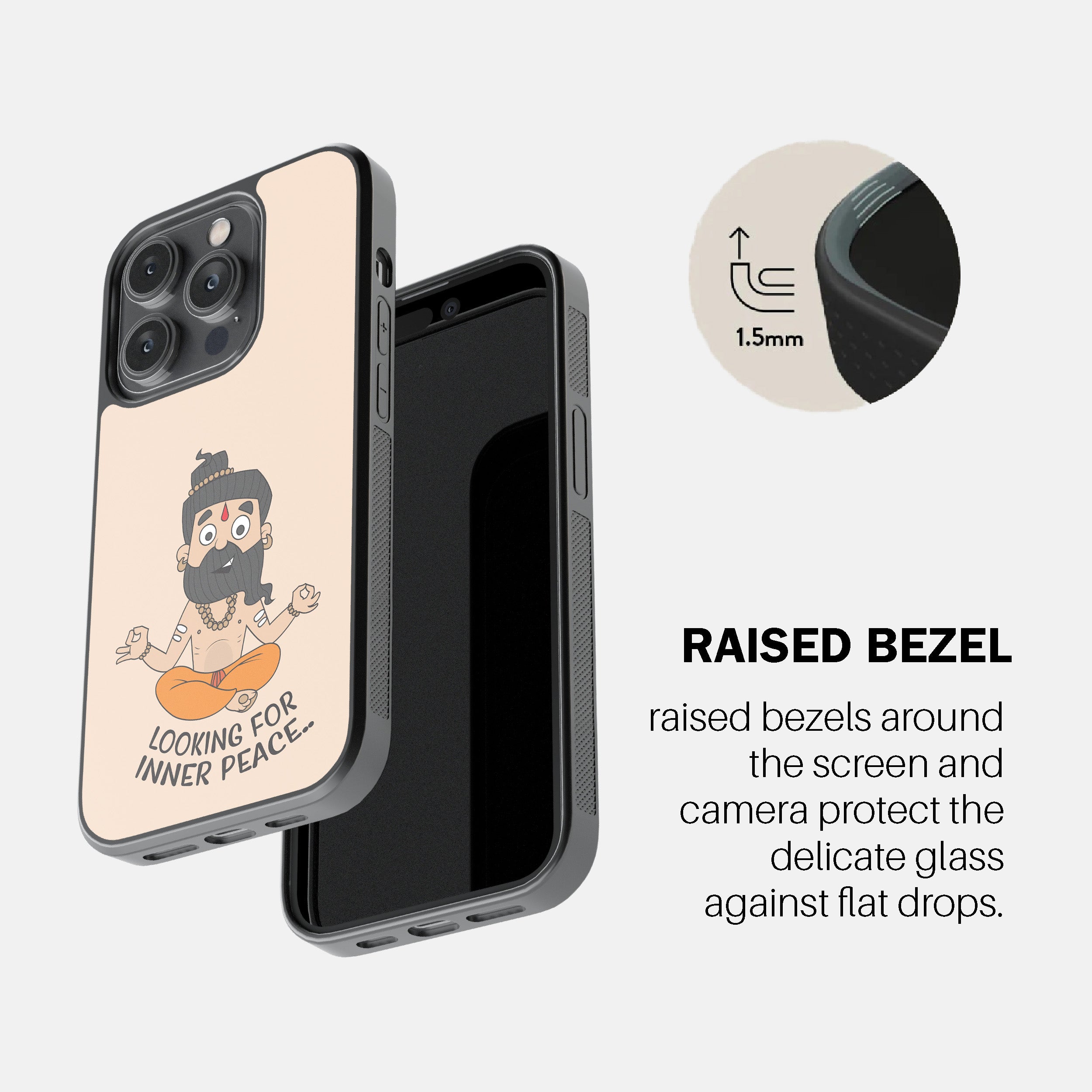 Looking For Inner Peace (Yogi Cartoon) Phone Cover