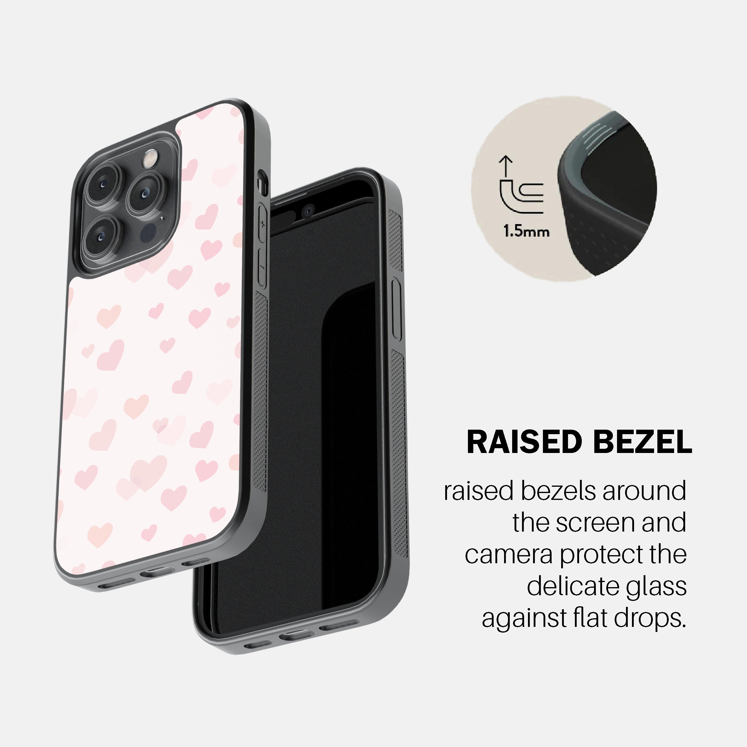 Pink Heart Drops Phone Cover
