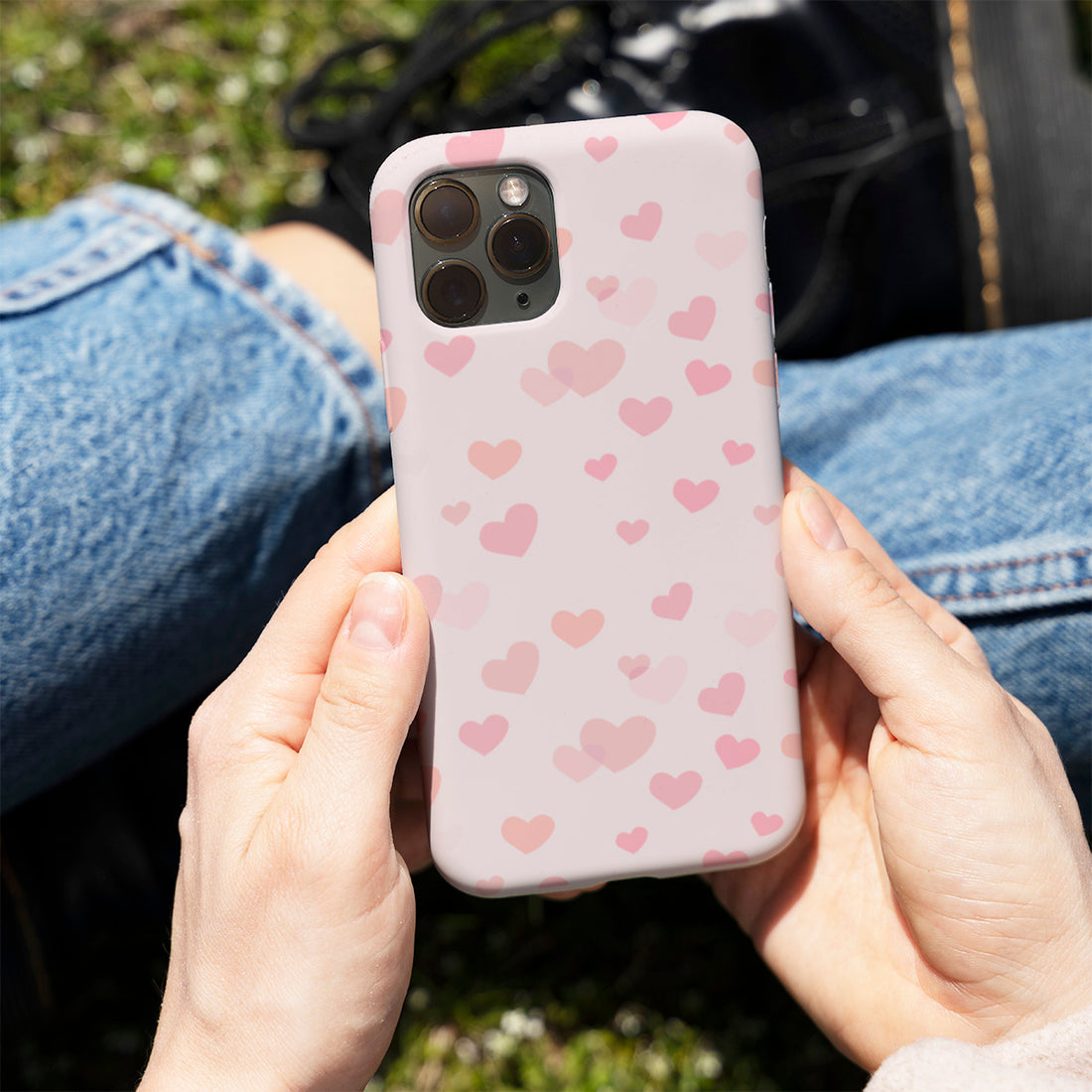 Pink Heart Drops Phone Cover