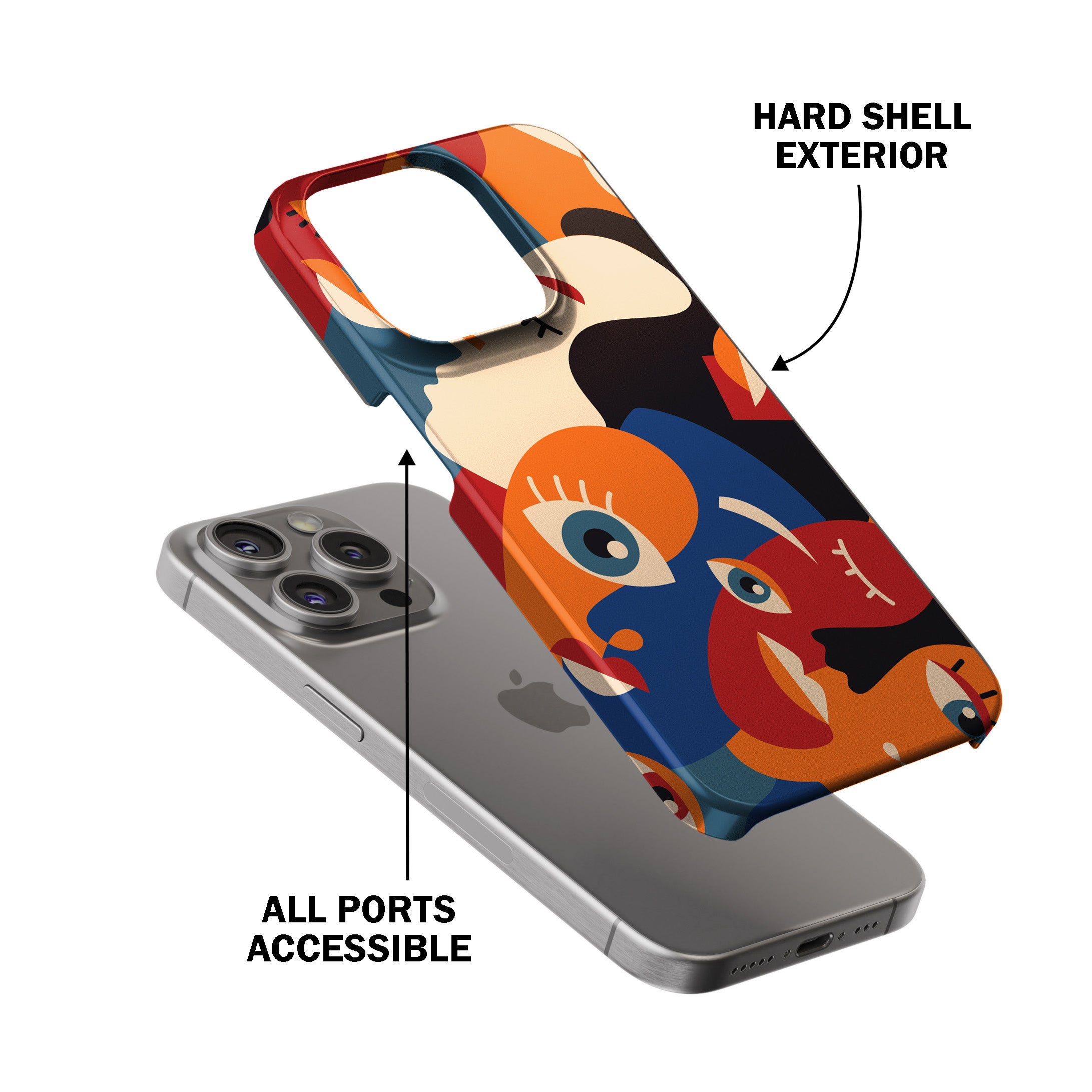 Abstract Faces Phone Cover