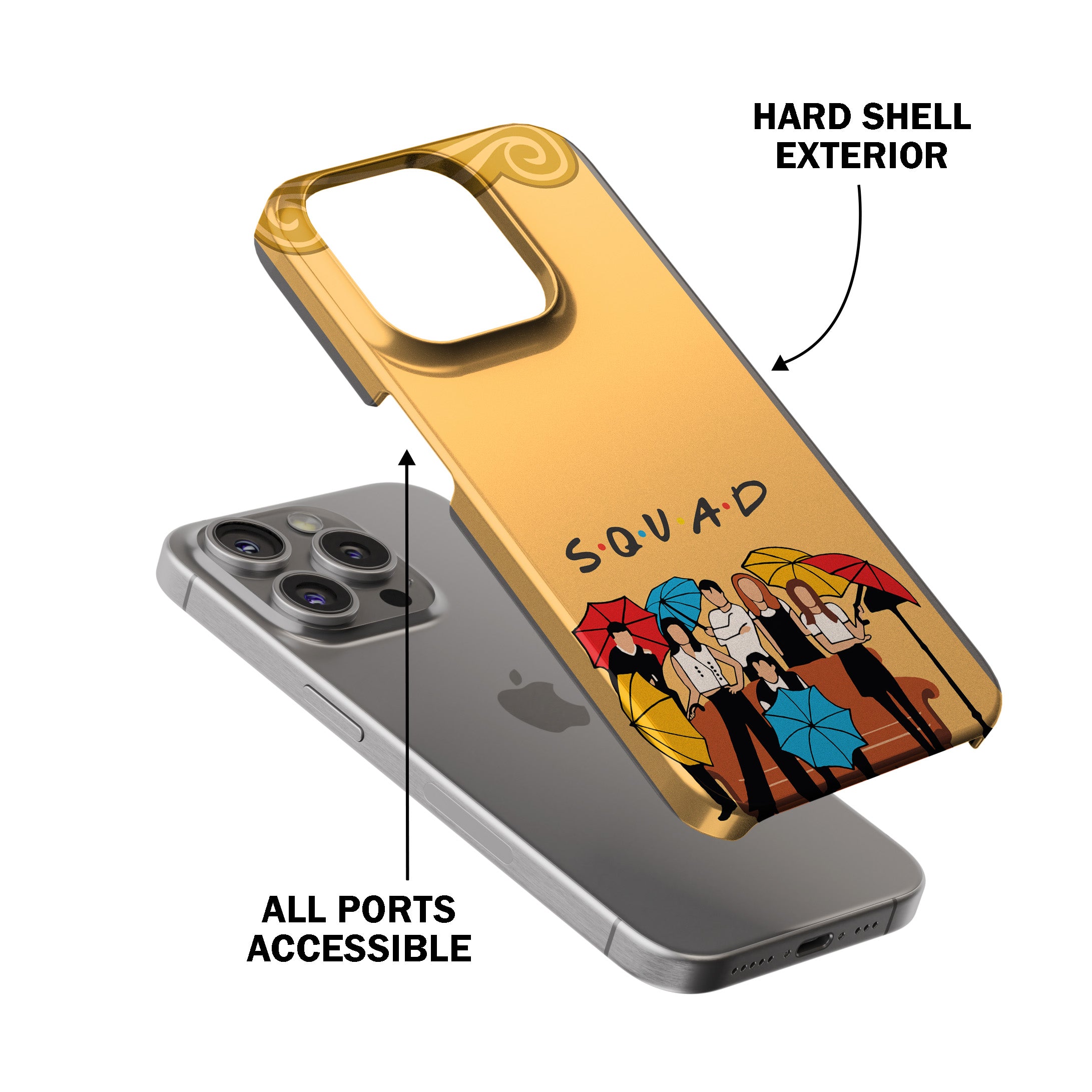 FRIENDS Squad Under Umbrellas Phone Cover
