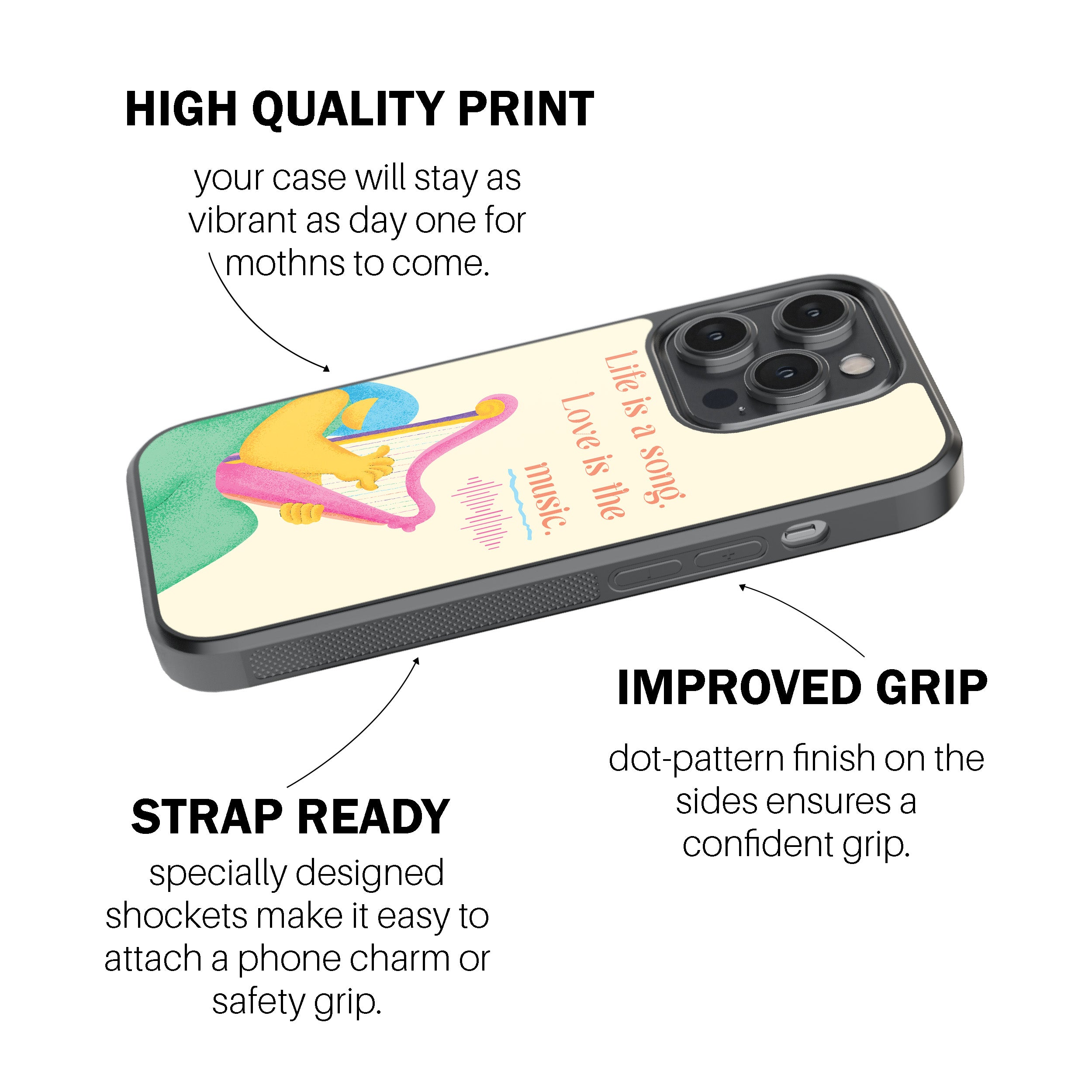 Life Is A Song. Love Is The Music. Phone Cover