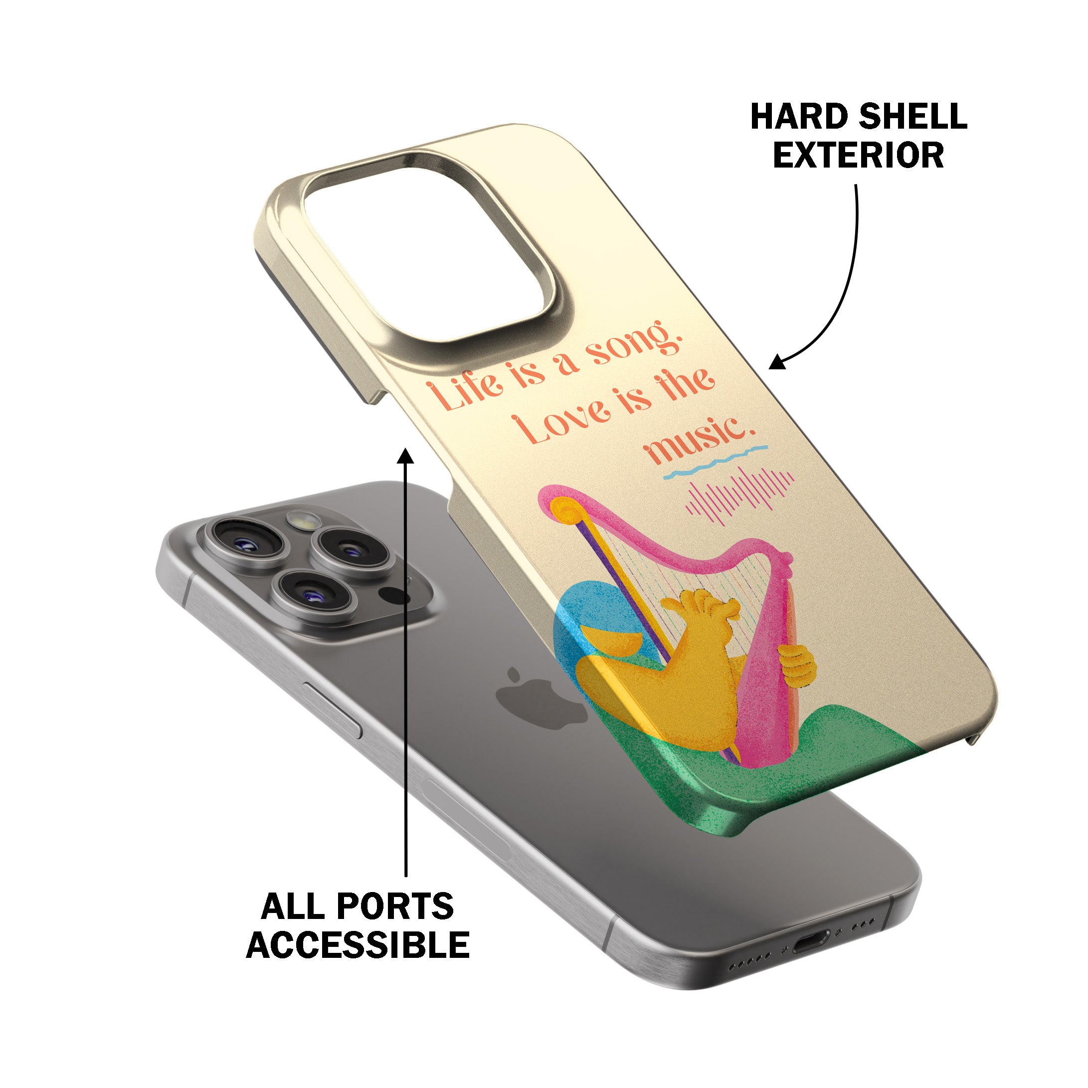 Life Is A Song. Love Is The Music. Phone Cover