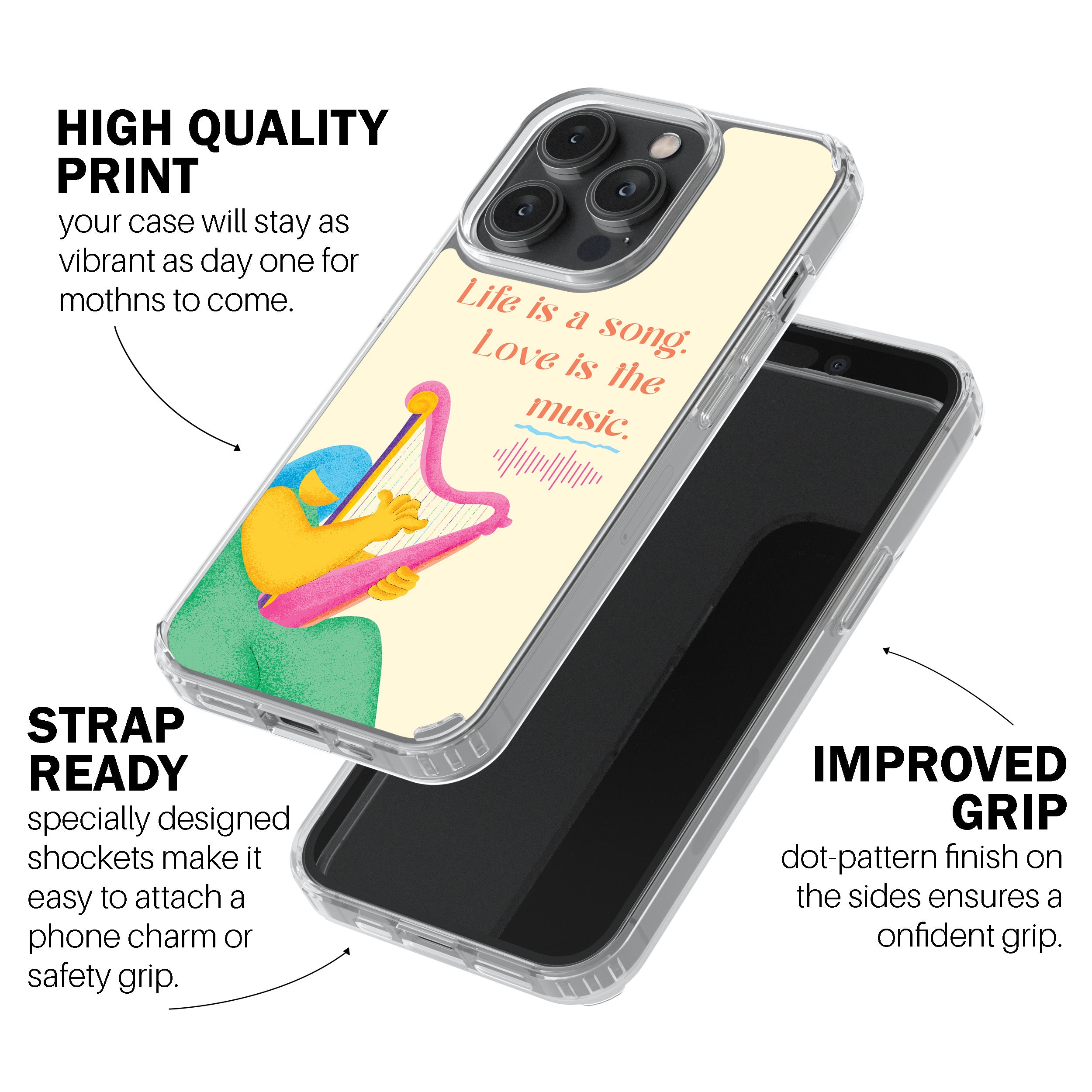 Life Is A Song. Love Is The Music. Phone Cover