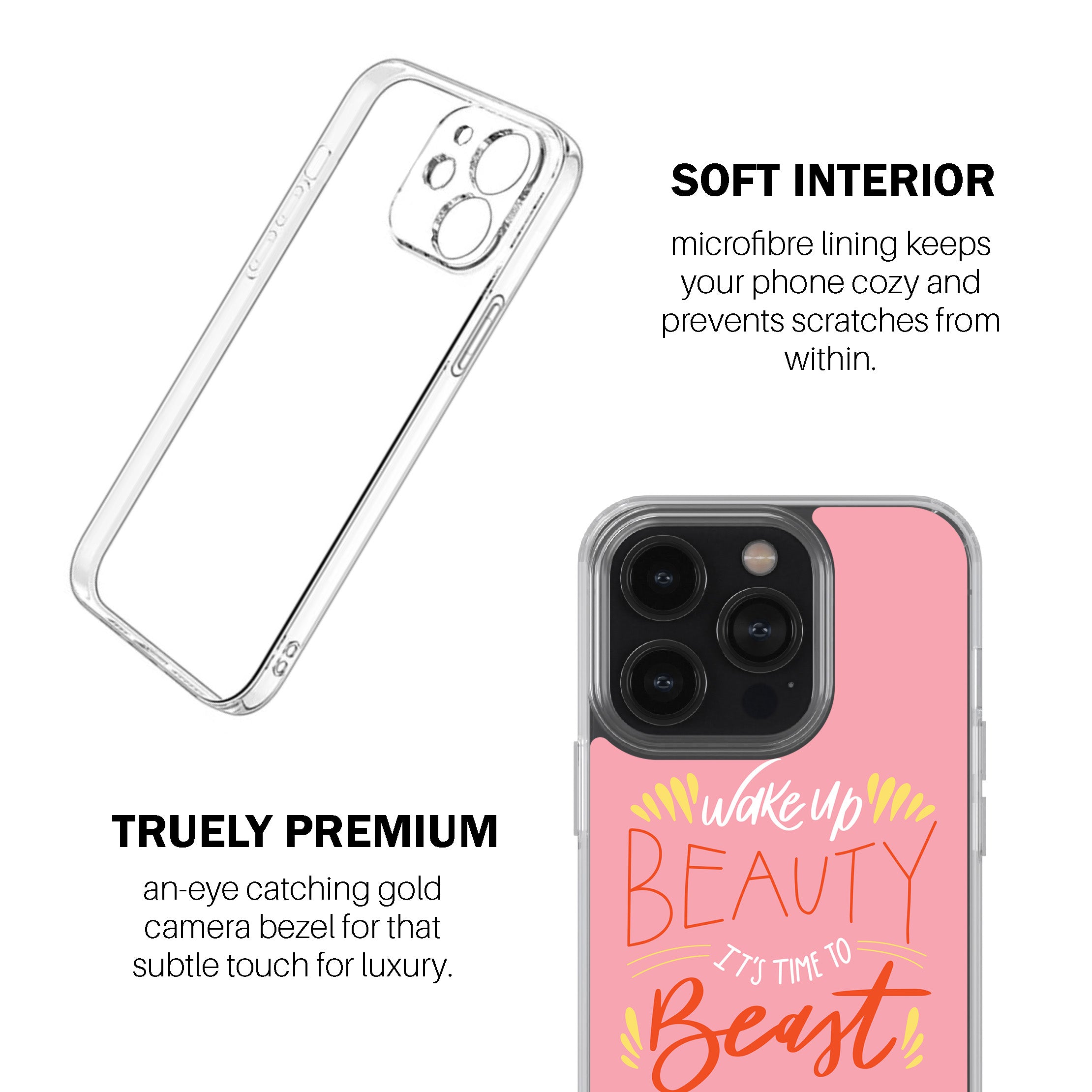 Wake Up Beauty, It’s Time To Beast Phone Cover
