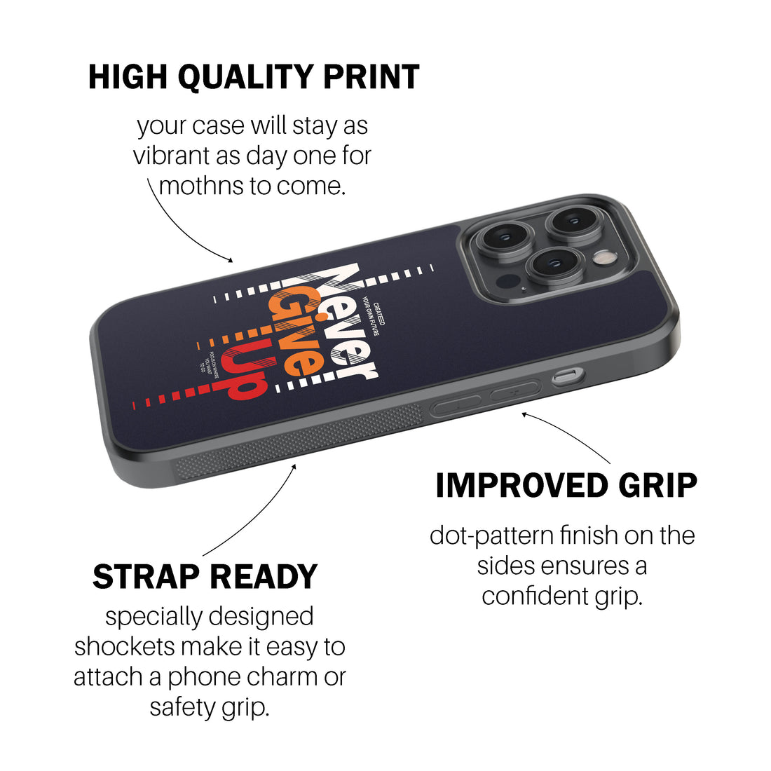 Never Give Up  Phone Cover