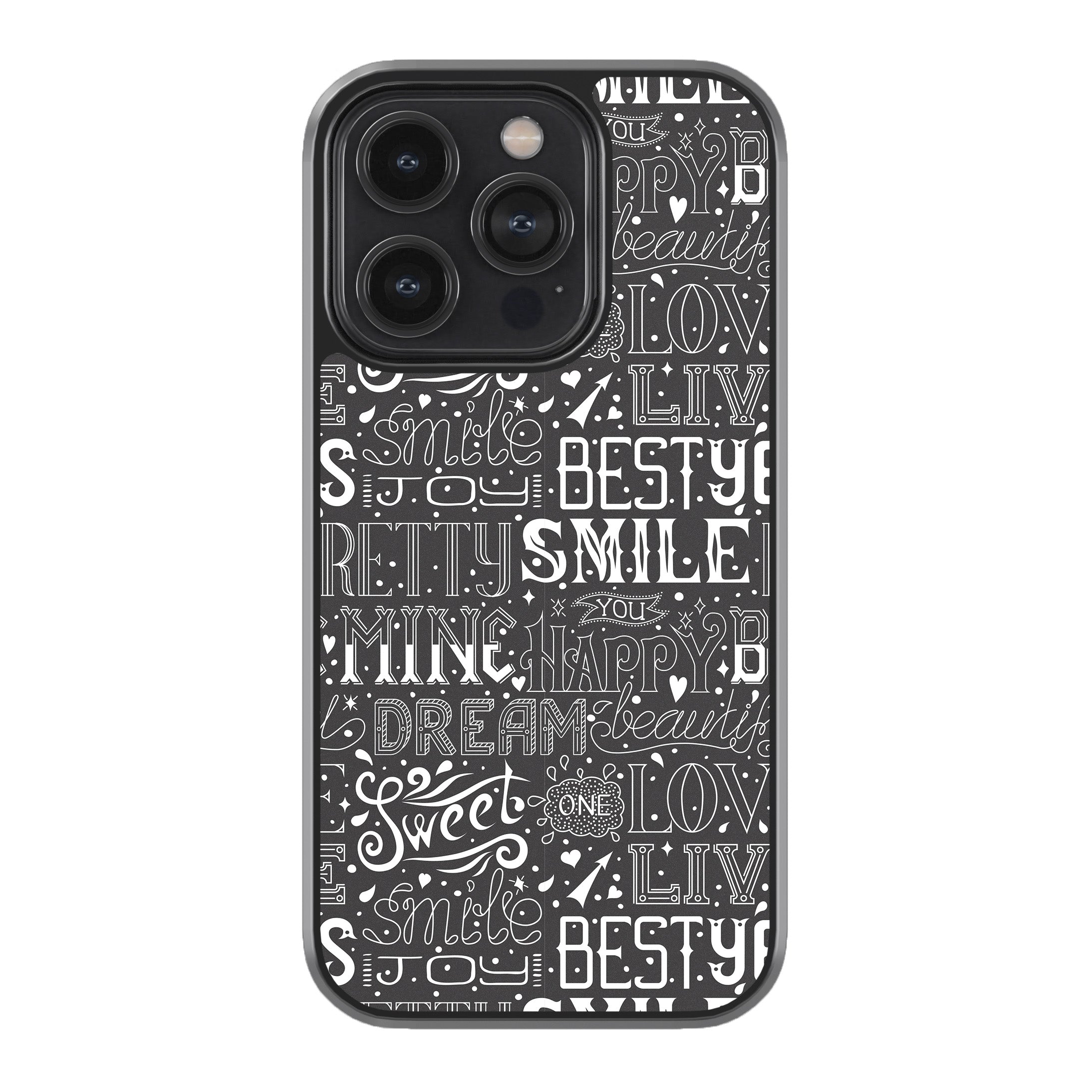 Typography Pattern Collage Phone Cover