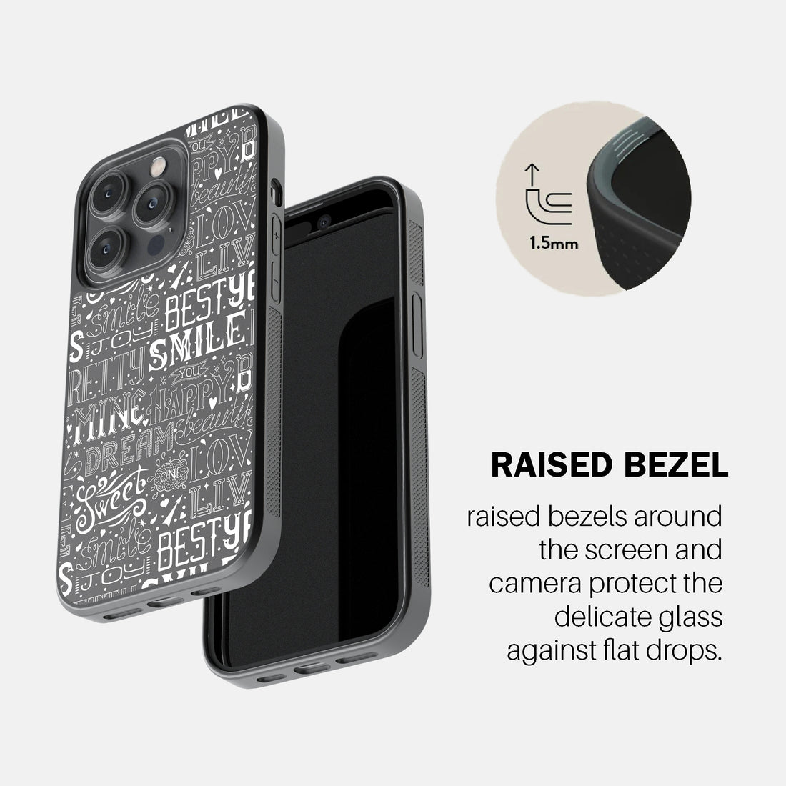 Typography Pattern Collage Phone Cover