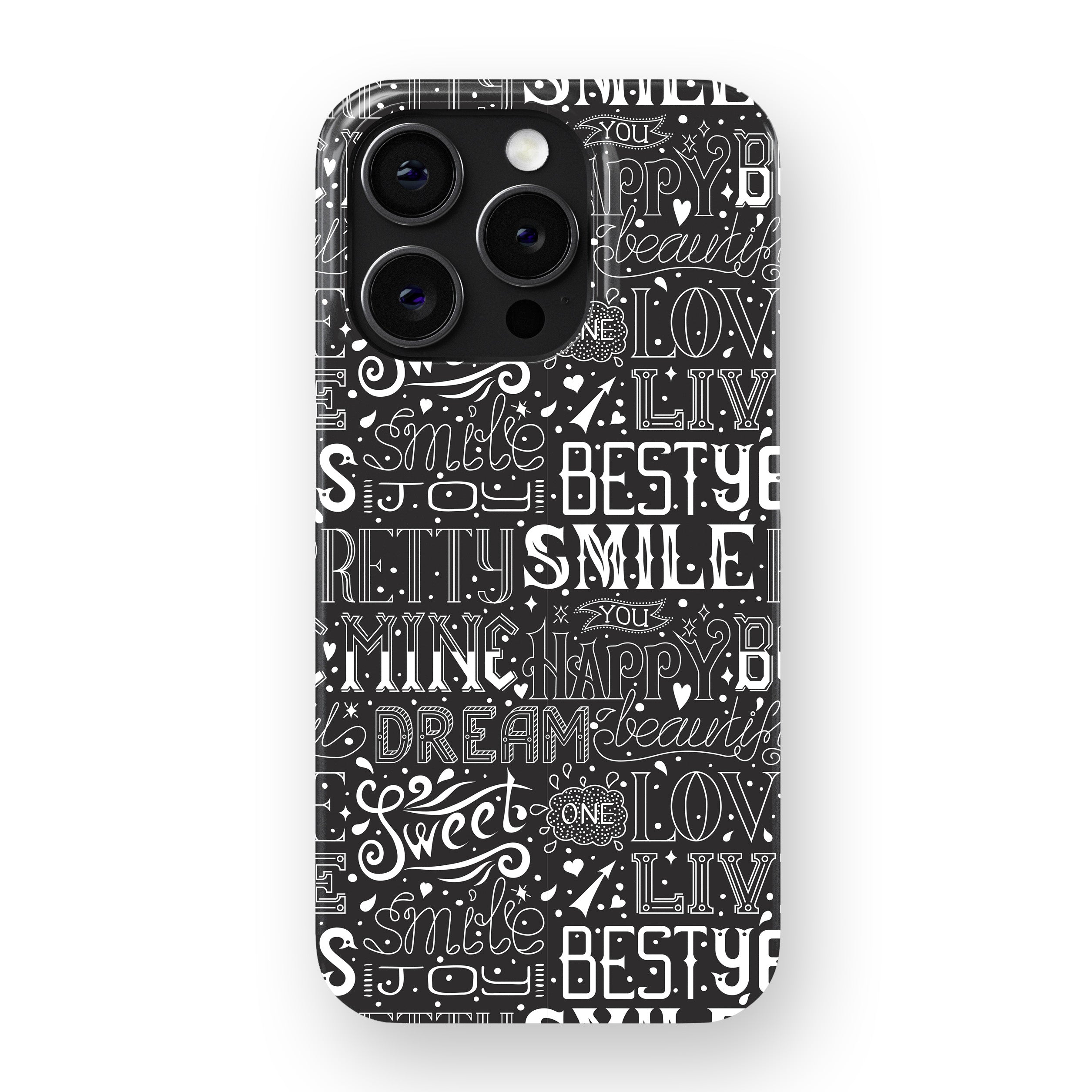 Typography Pattern Collage Phone Cover