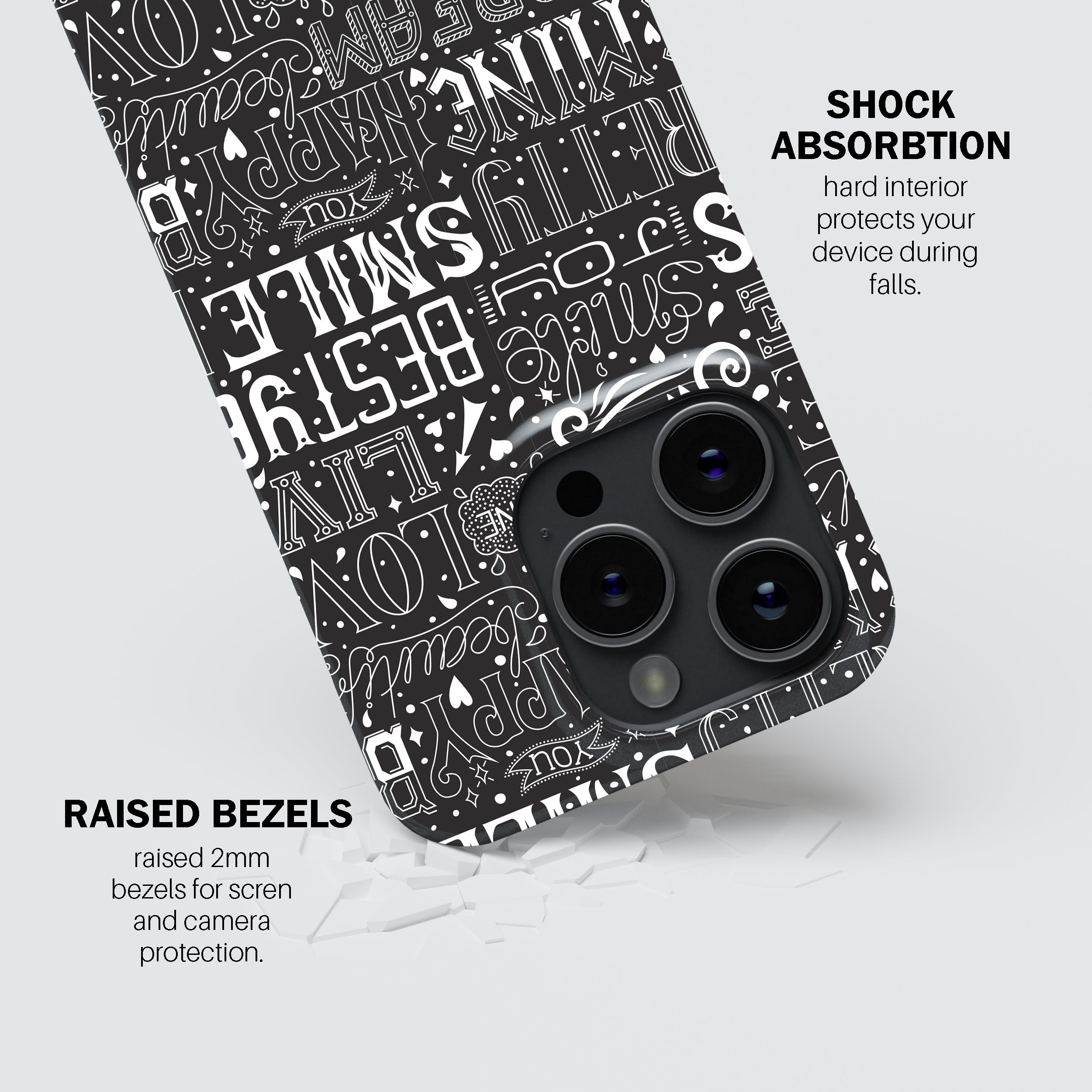 Typography Pattern Collage Phone Cover
