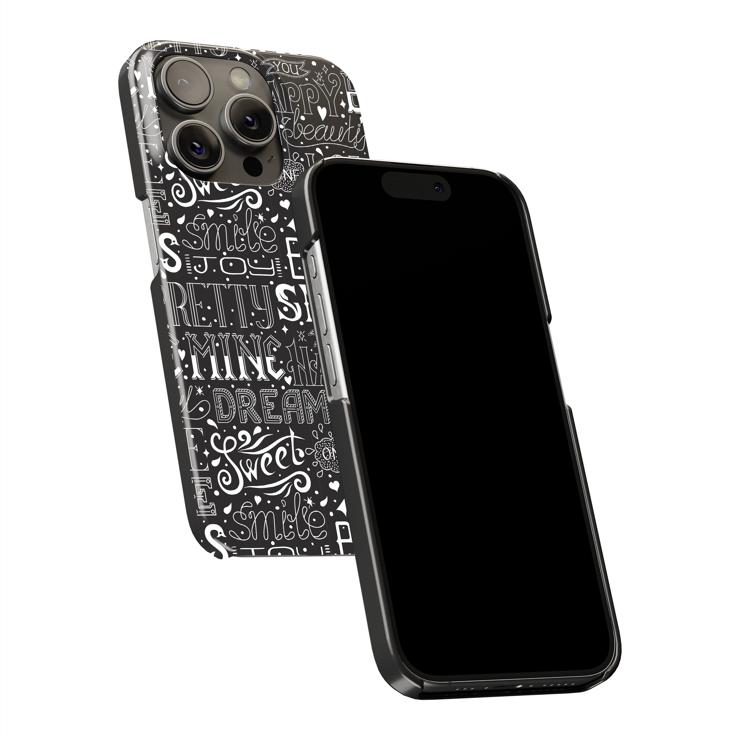 Typography Pattern Collage Phone Cover