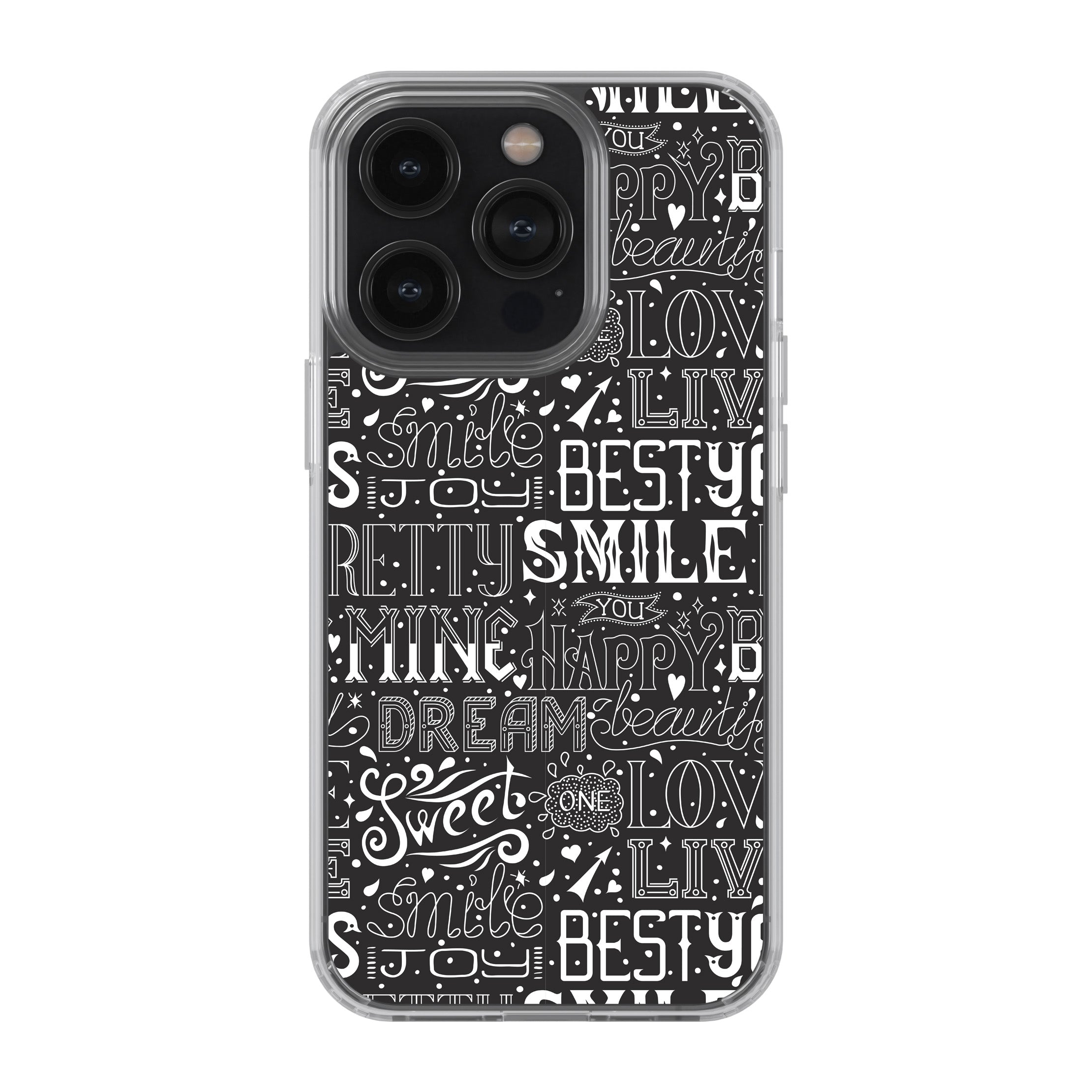 Typography Pattern Collage Phone Cover