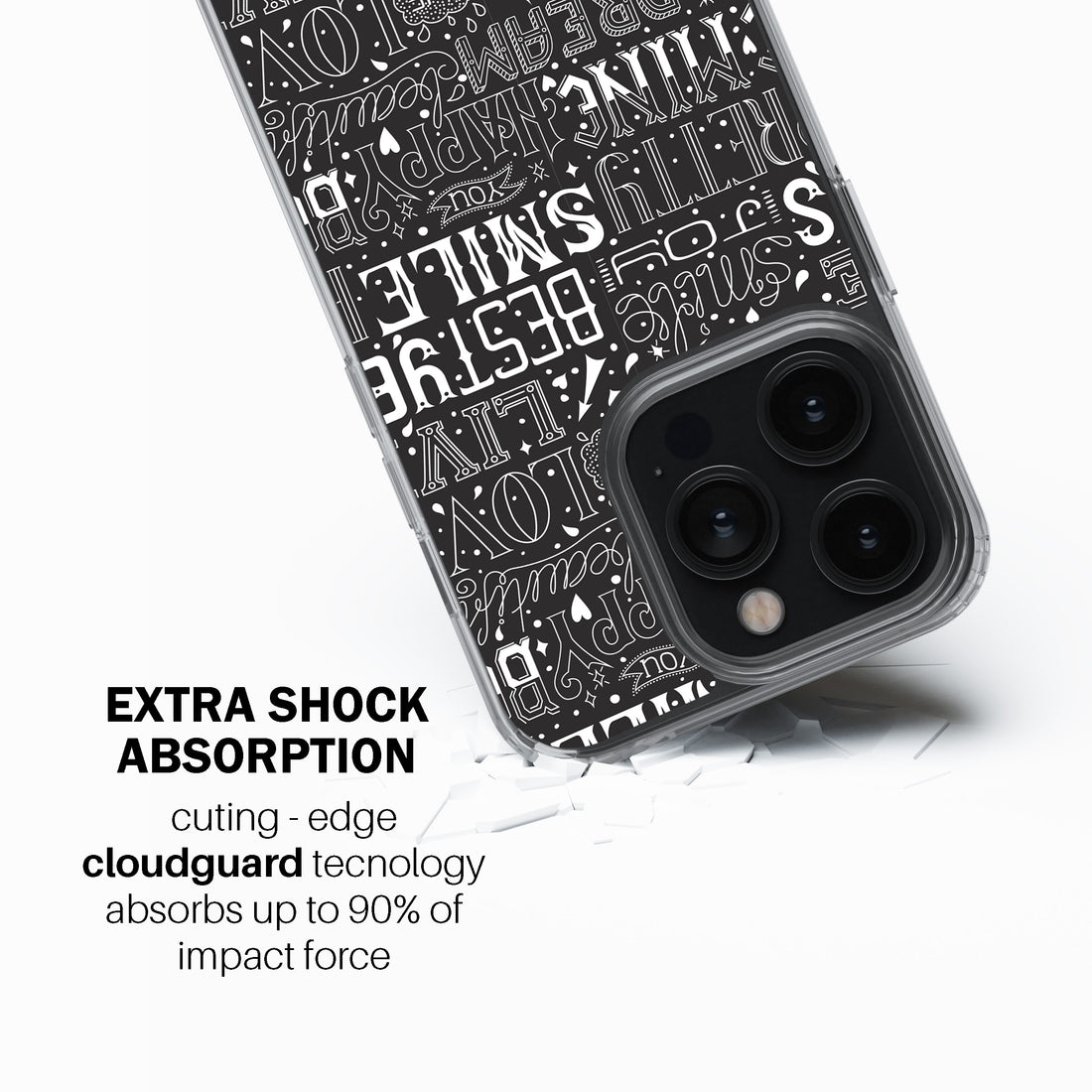 Typography Pattern Collage Phone Cover