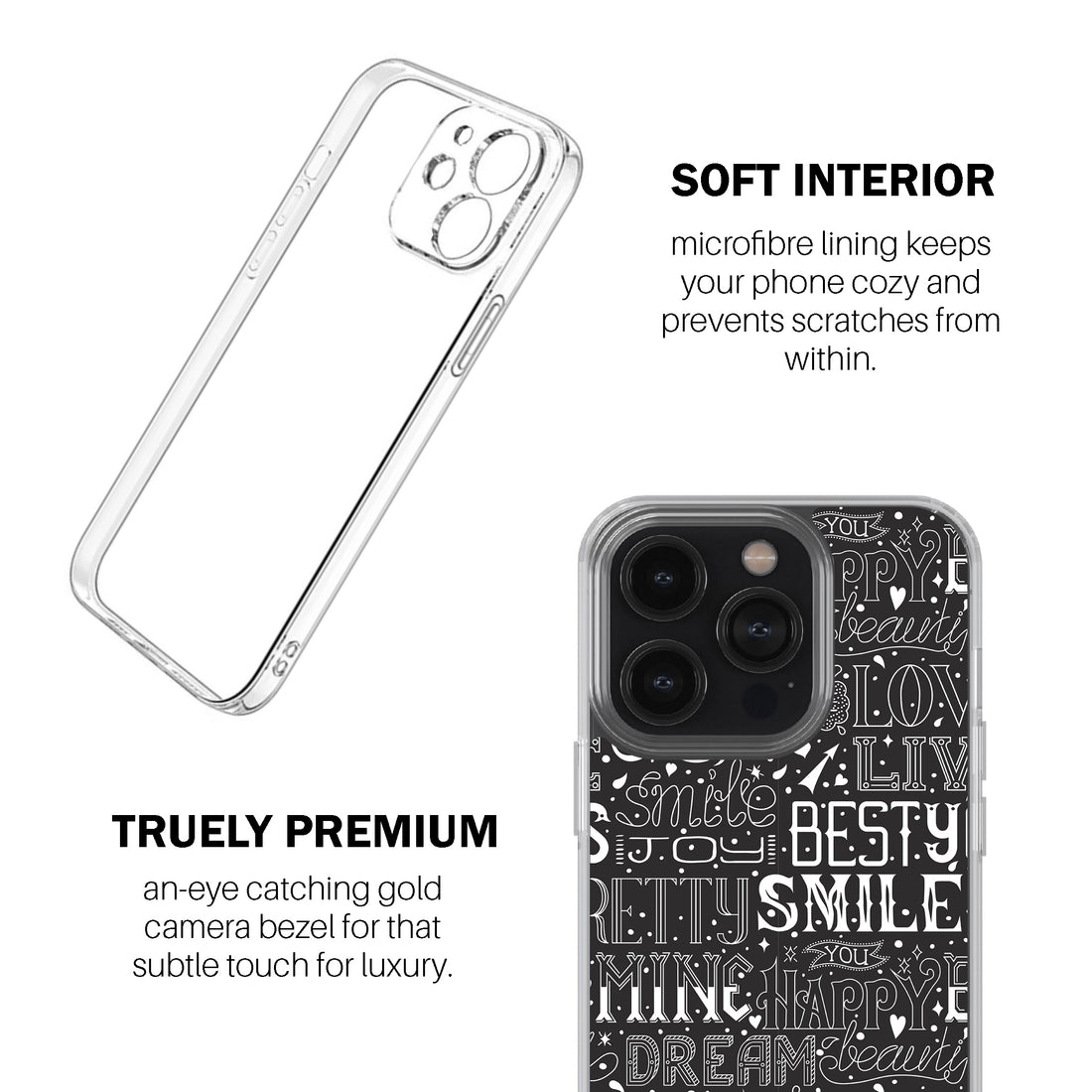 Typography Pattern Collage Phone Cover